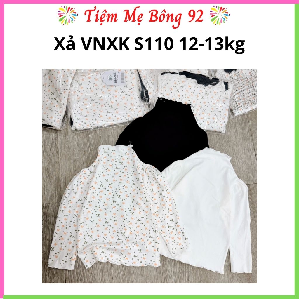 Xả VNXK S110 12-13kg : Sét 3 áo zip cổ cao bé gái TG4