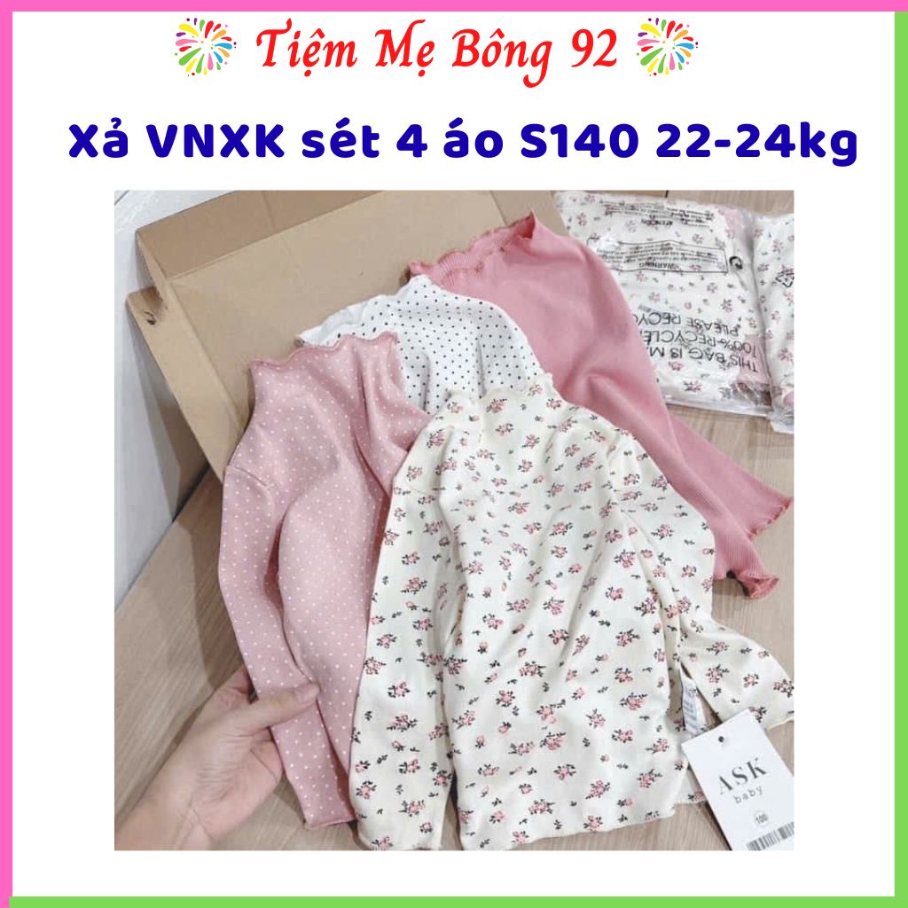 Xả VNXK S140 22-24kg: Sét 4 áo giữ nhiệt zip phối tăm hàn TG1