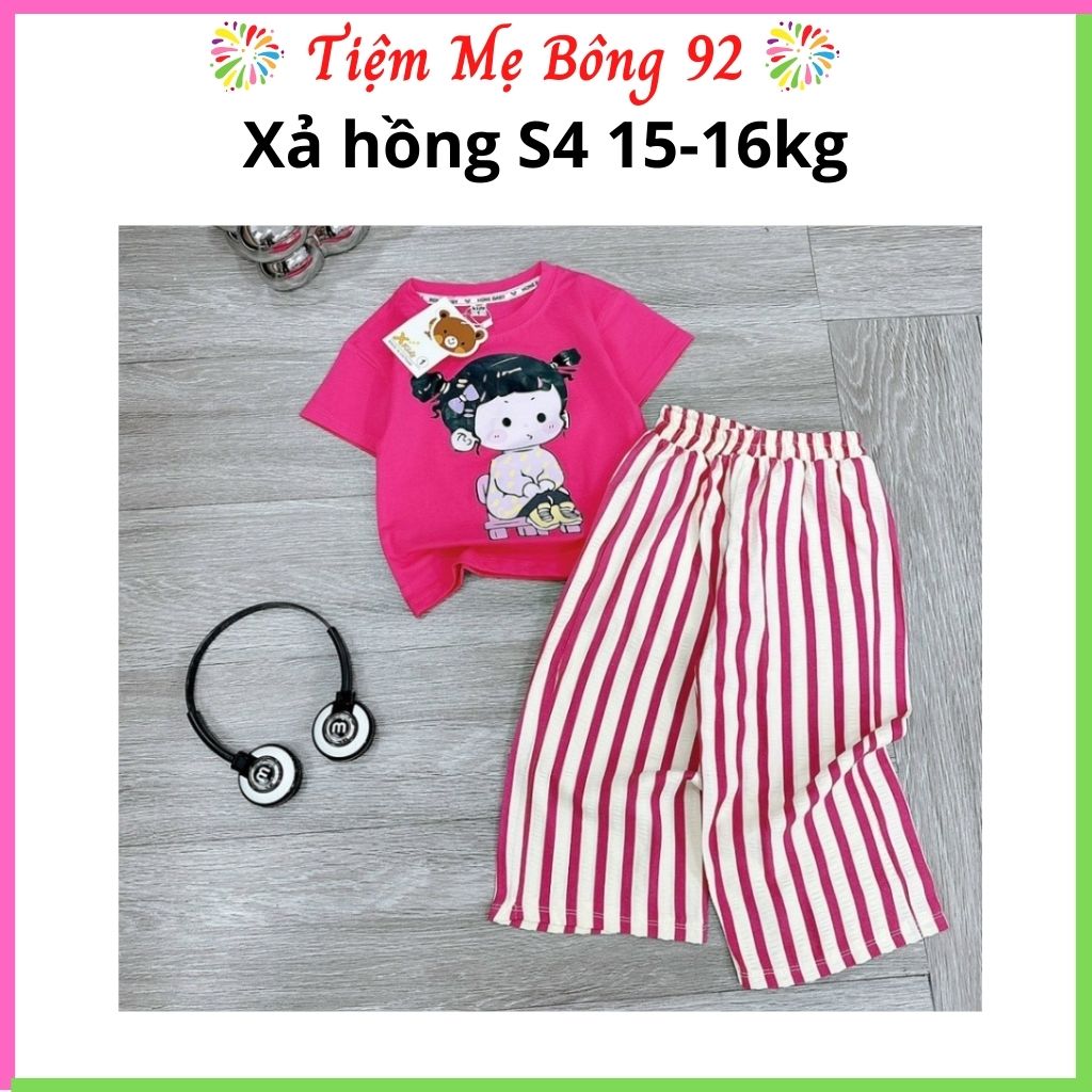 Xả hồng S4 15-16kg: Sét áo cô gái quần sọc HG2