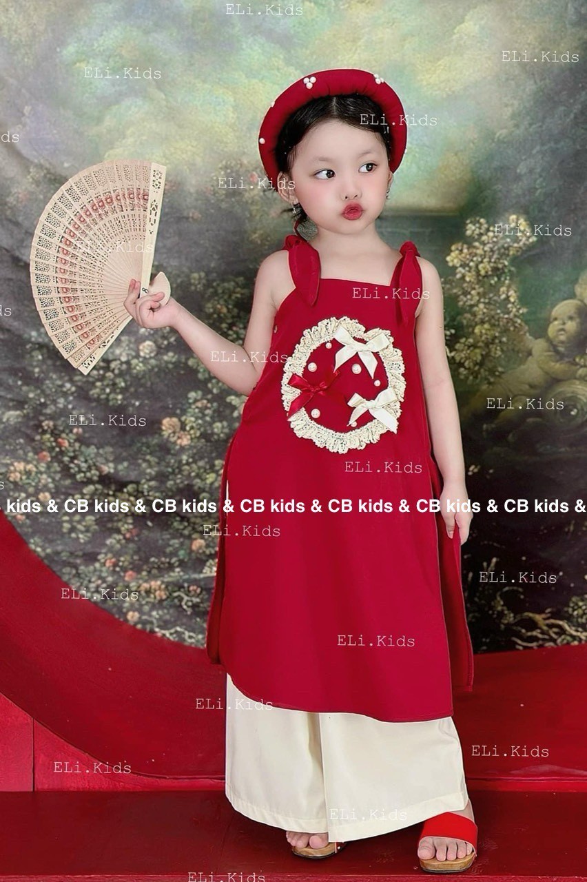 Xả 10-12kg, 12-14kg, 26-28kg: Sét áo dài nhung + bờm AD3