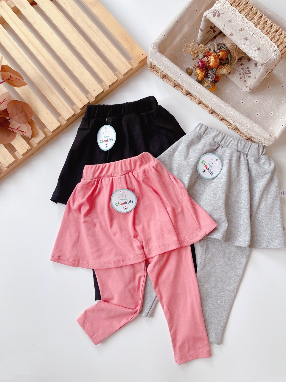Xả quần legging liền chân váy bé gái HG7
