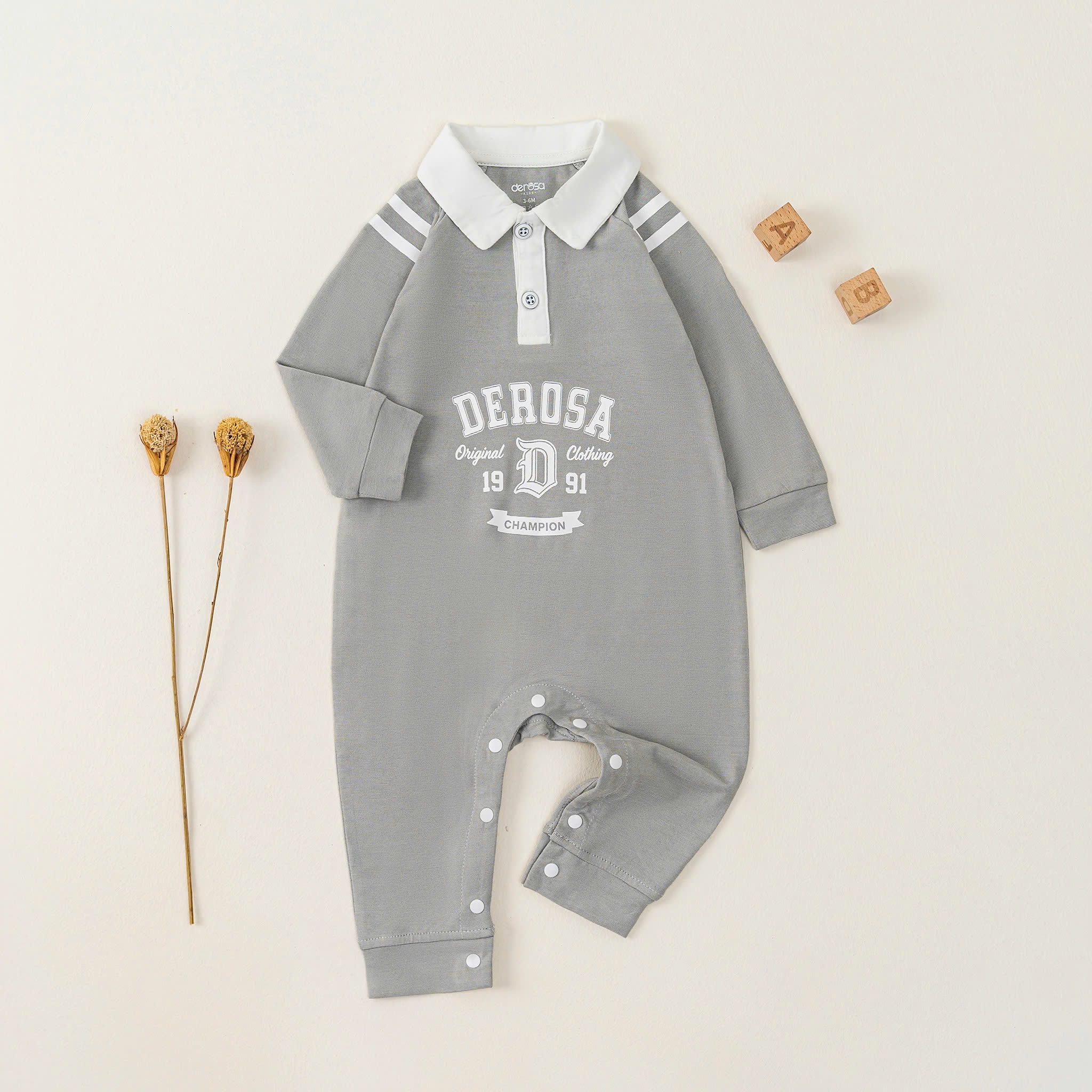 Body SS DT cổ Polo (3-9M) Trắng