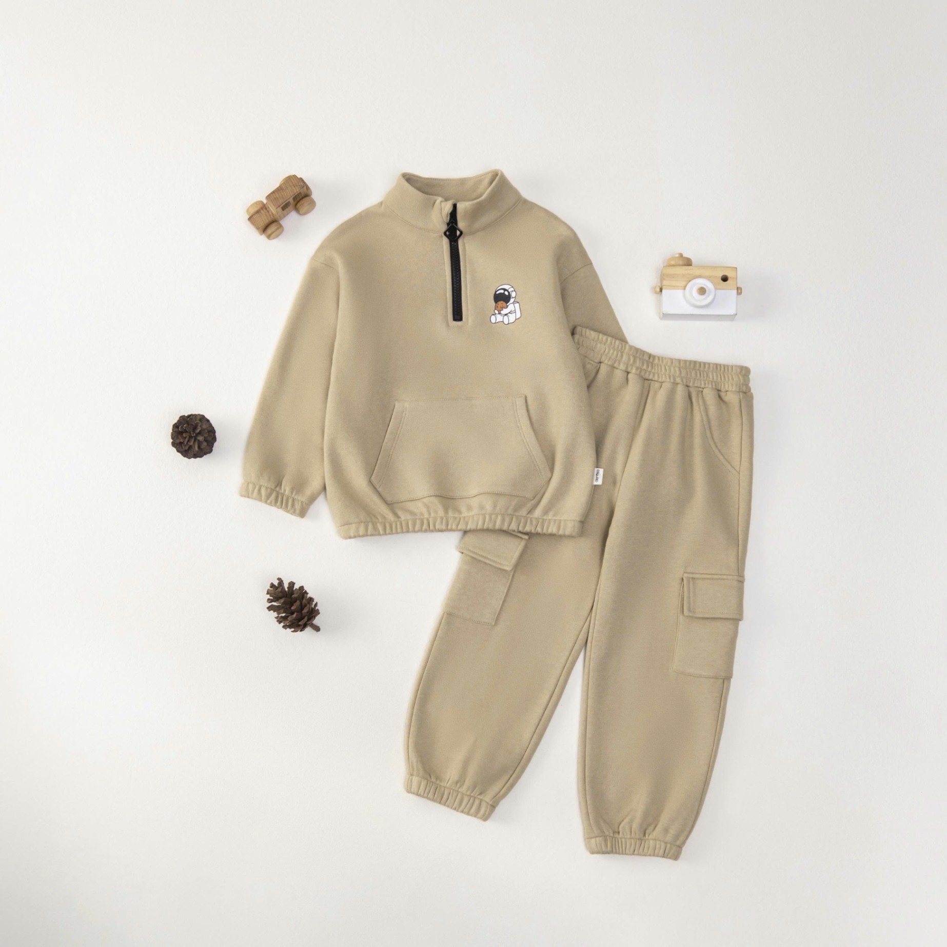 Bộ Thu Đông BT phi hành gia (1-4Y) Nâu be