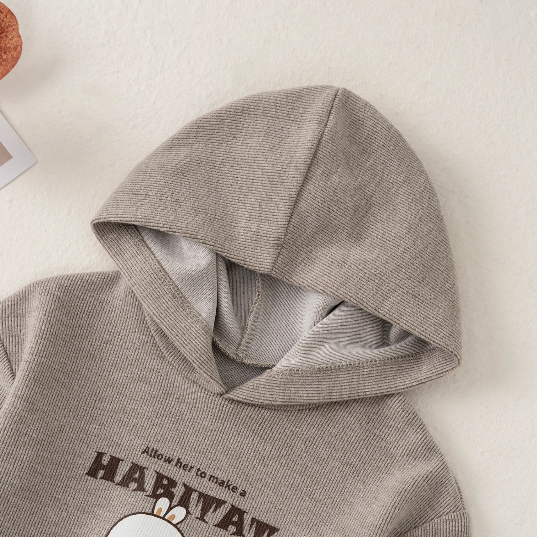 DWB25-3910B (9-36M)Bộ len lông thỏ Hoodie BG Hồng