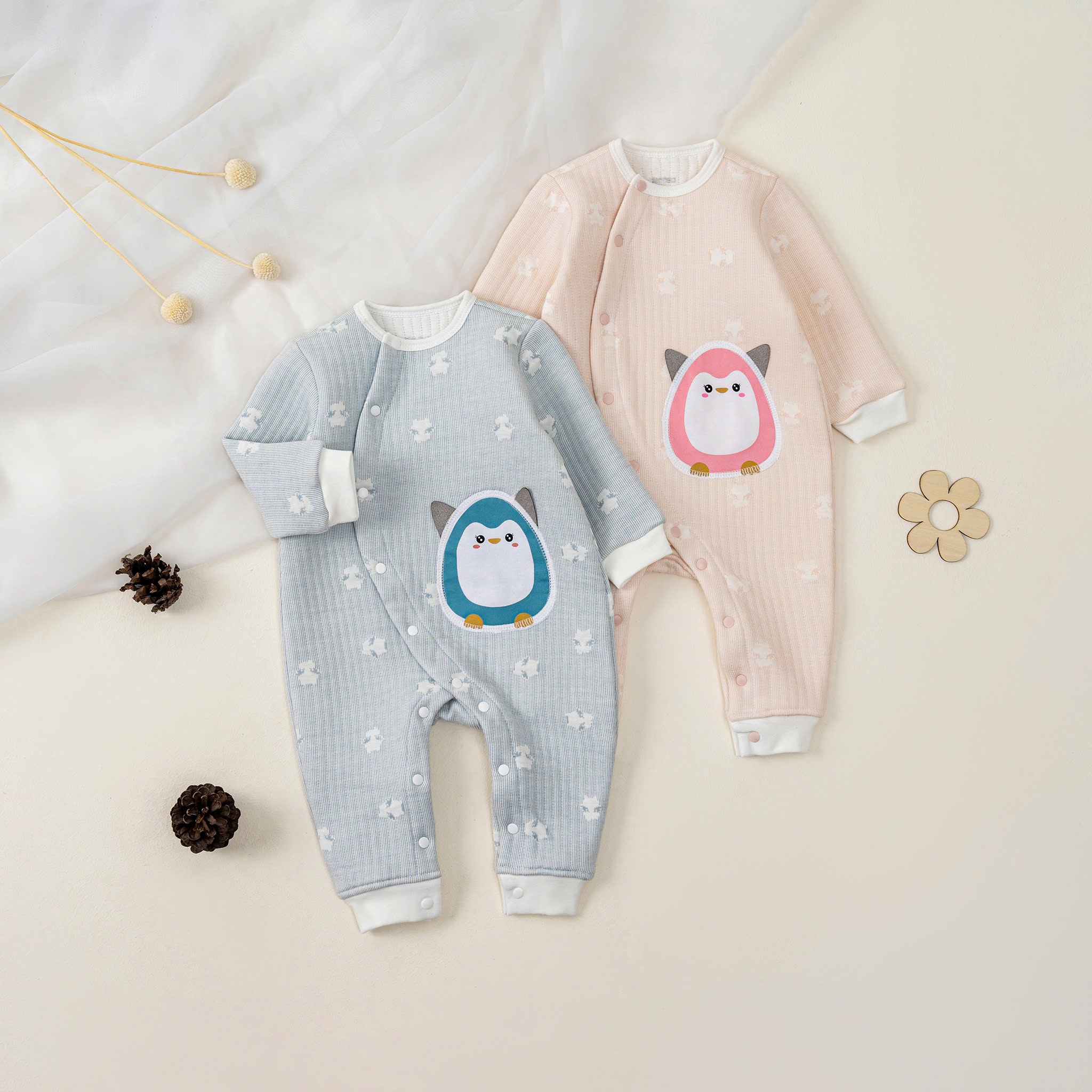 Body SS DT trần bông (0-12M) Hồng