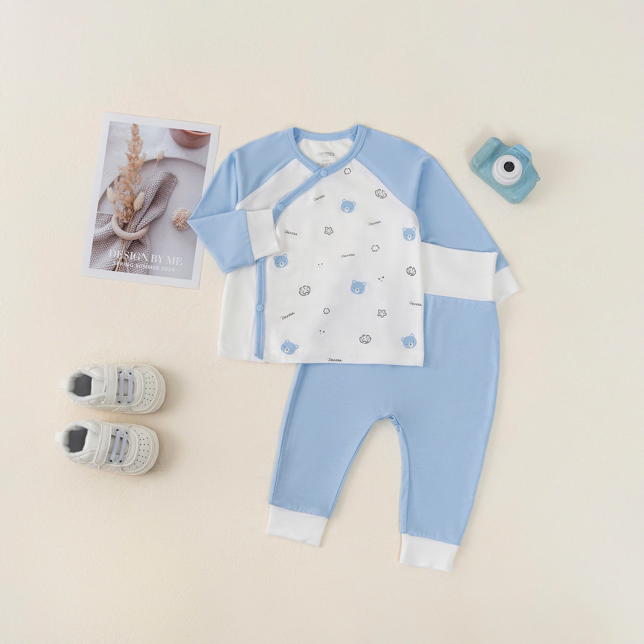 Bộ SS cài lệch BT (0-6M) Vàng