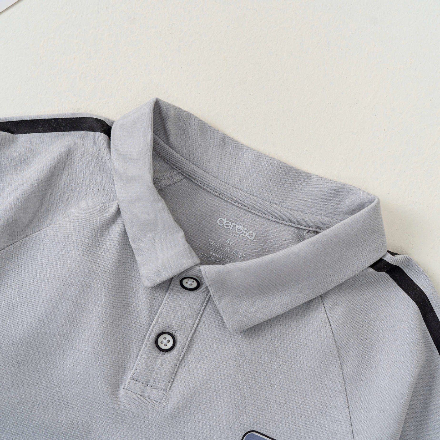 Bộ áo polo DT BT (1-4Y) Ghi