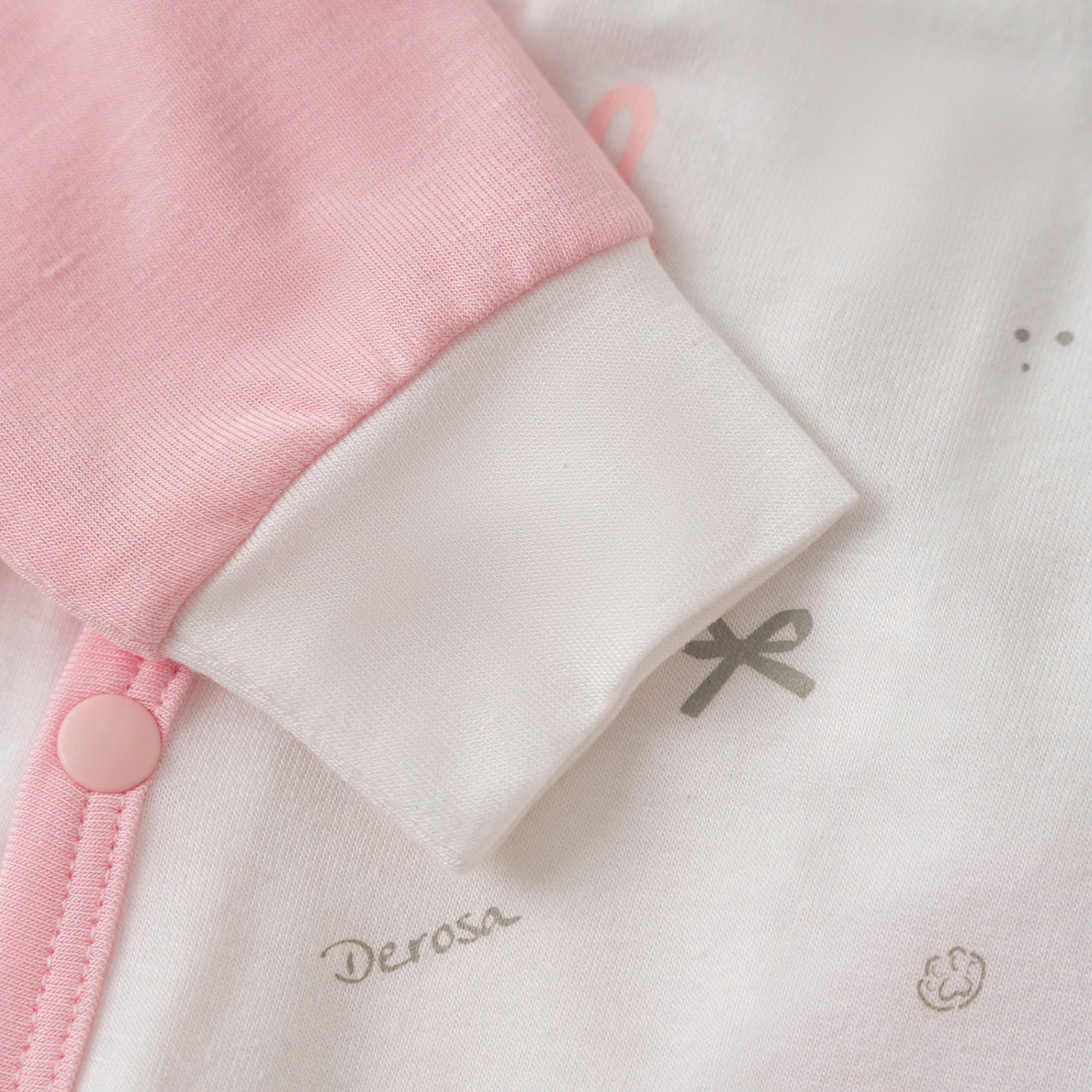 Bộ SS cài lệch BG (0-6M) Hồng san hô