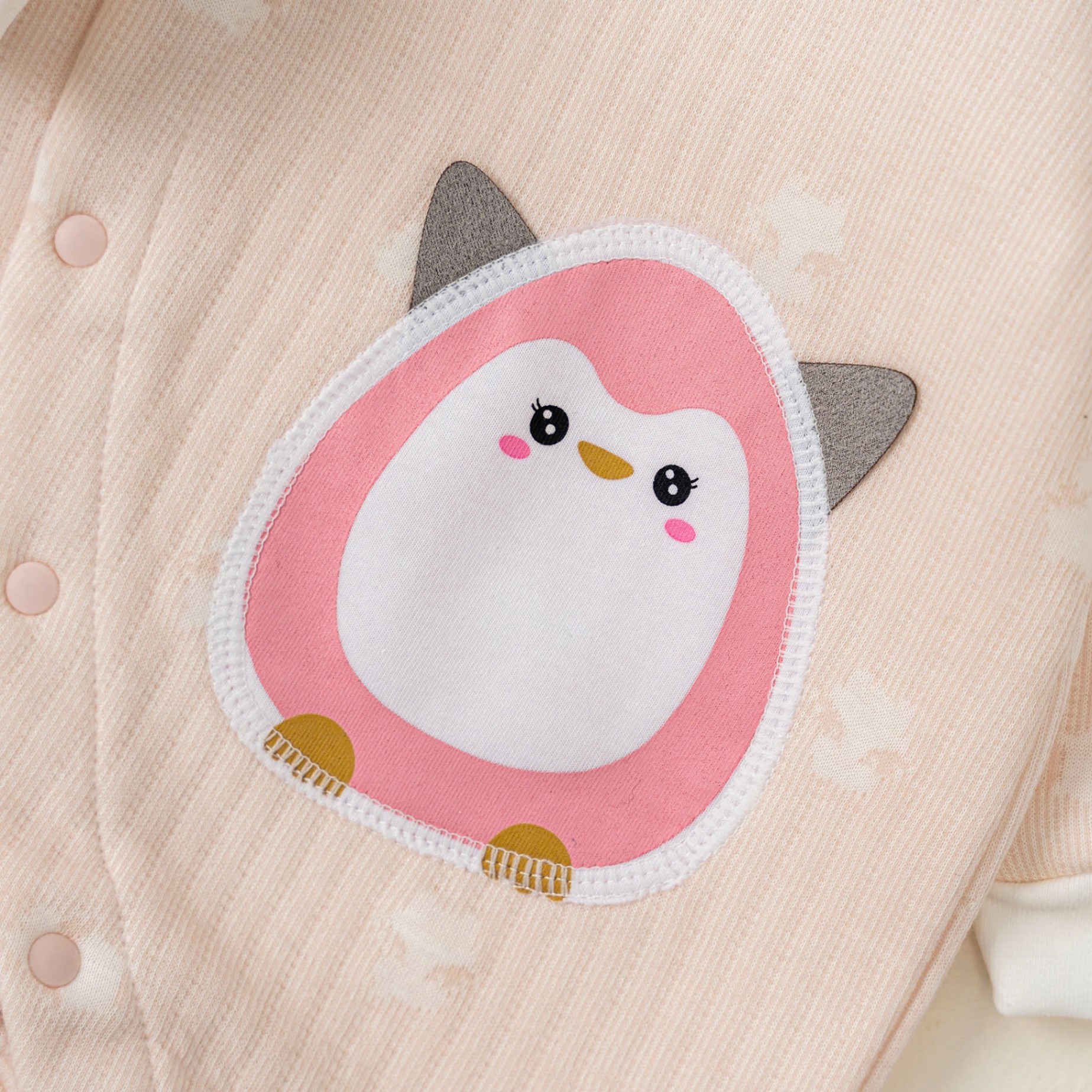 Body SS DT trần bông (0-12M) Hồng