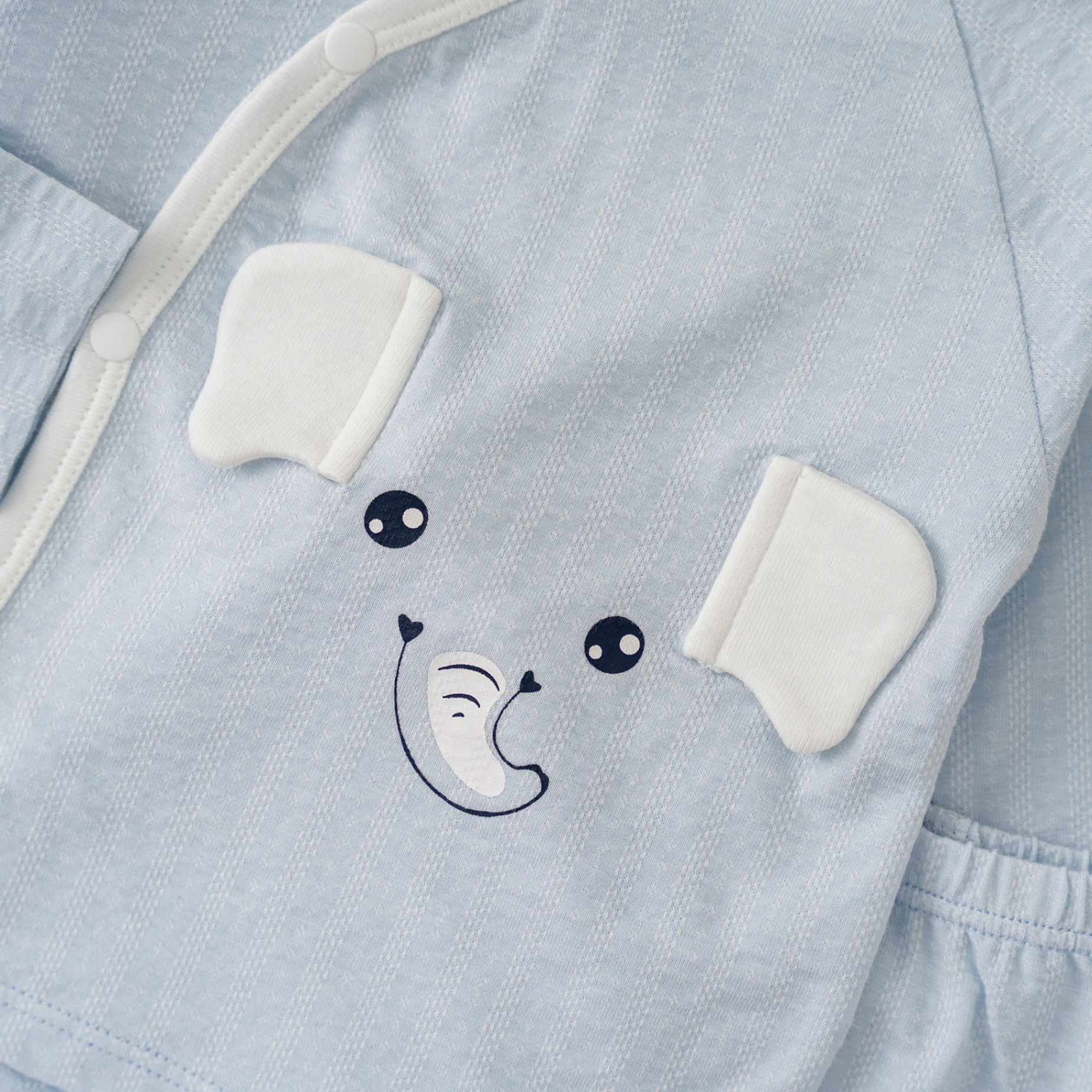 Bộ SS cài lệch dài tay (0-6M) Nâu