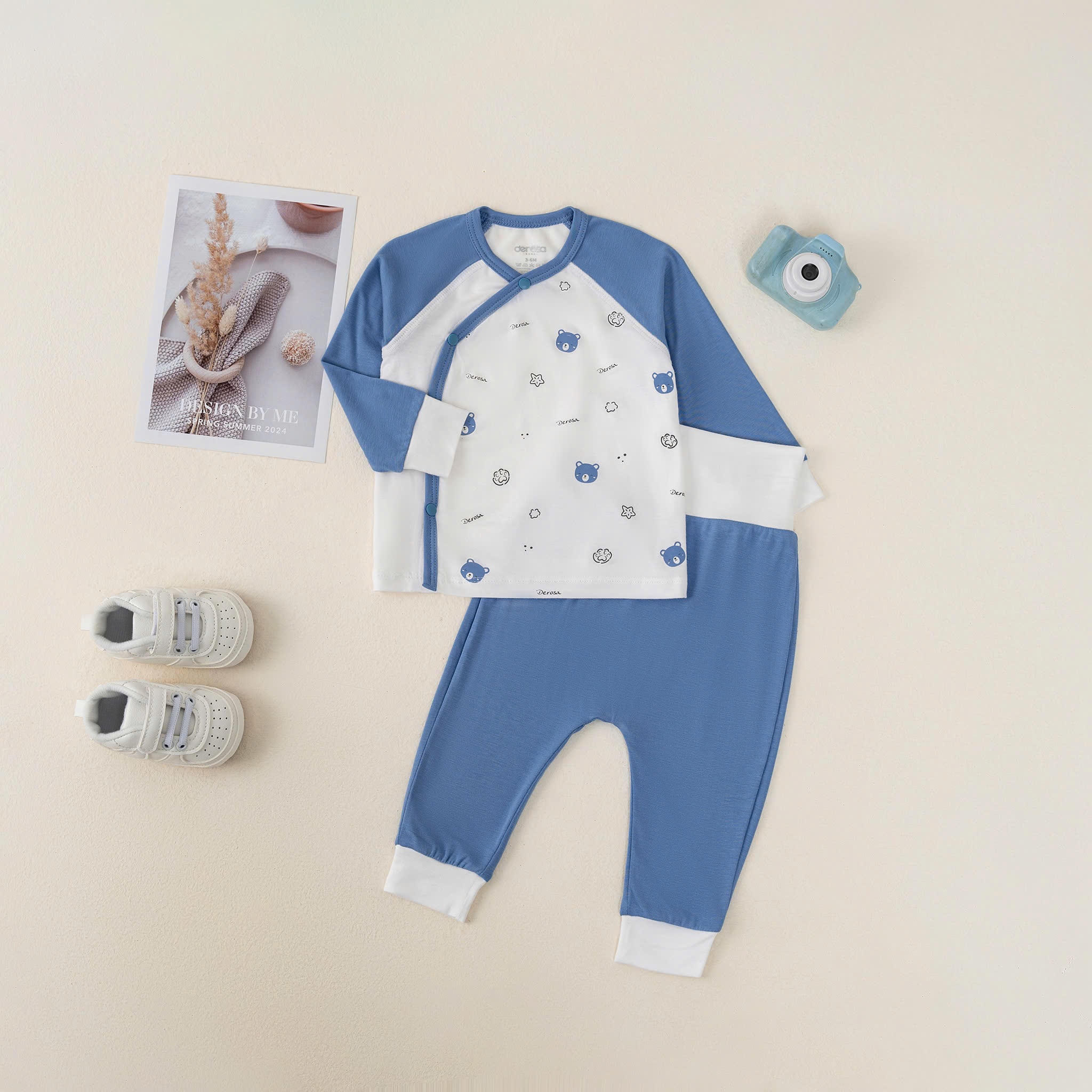 Bộ SS cài lệch BT (0-6M) Vàng