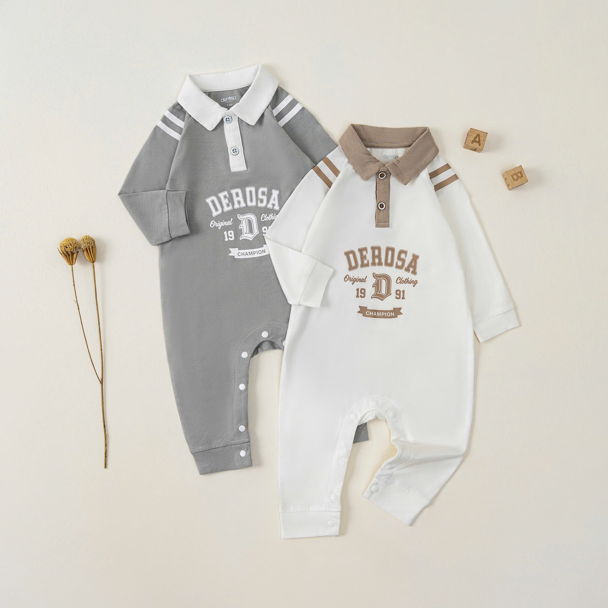 Body SS DT cổ Polo (3-9M) Trắng