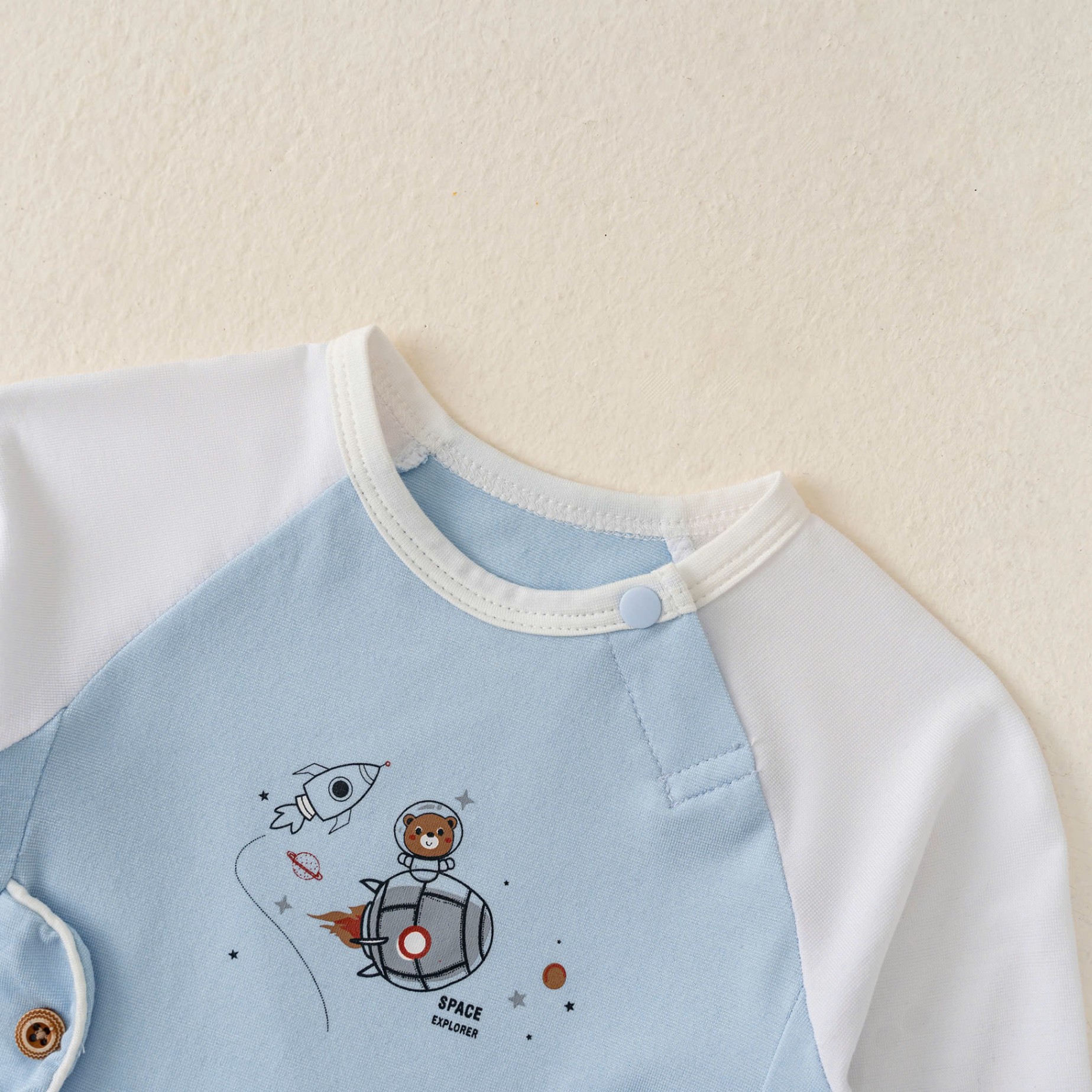 Body chip SS dài tay (3-12M) Xanh