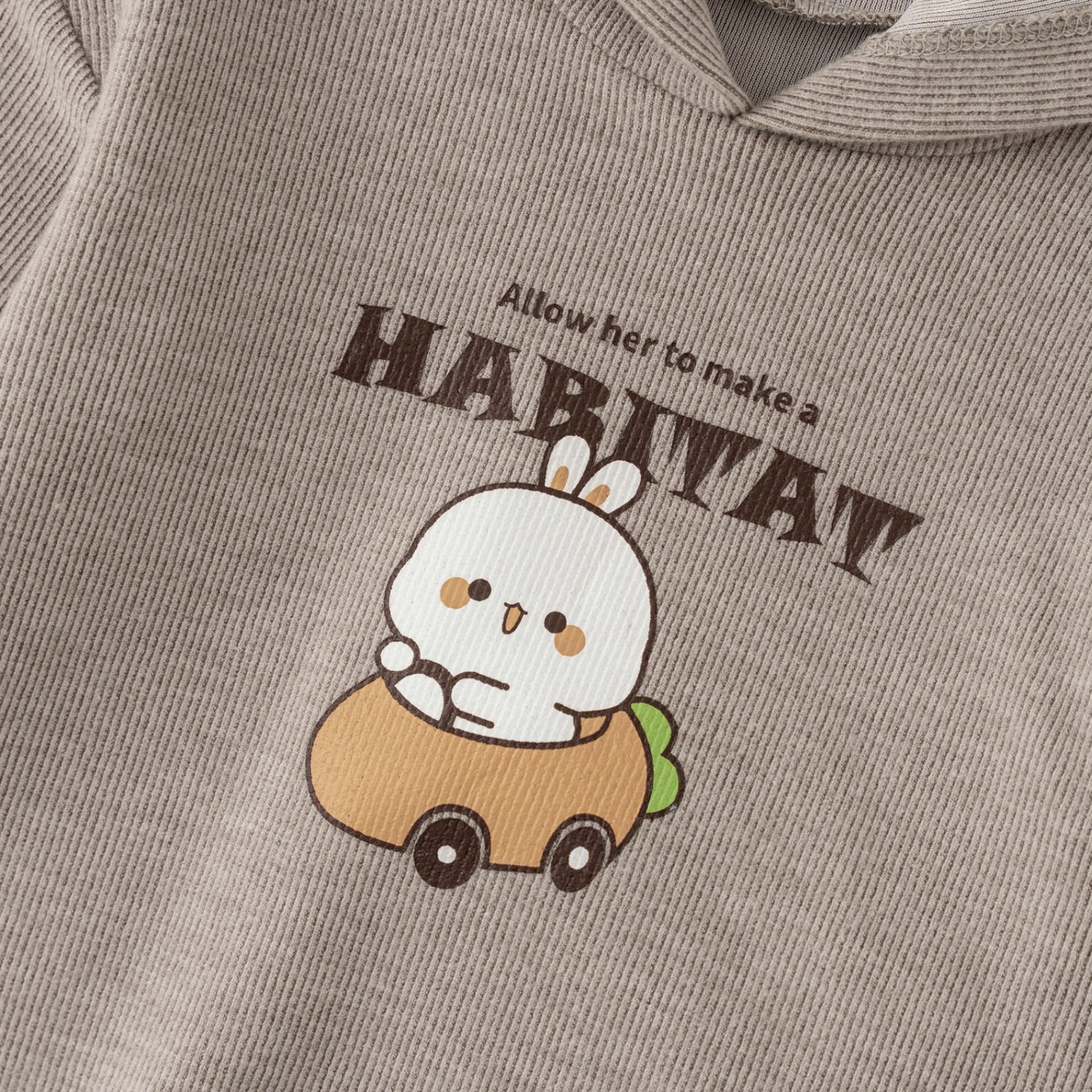 DWB25-3910B (9-36M)Bộ len lông thỏ Hoodie BG Hồng