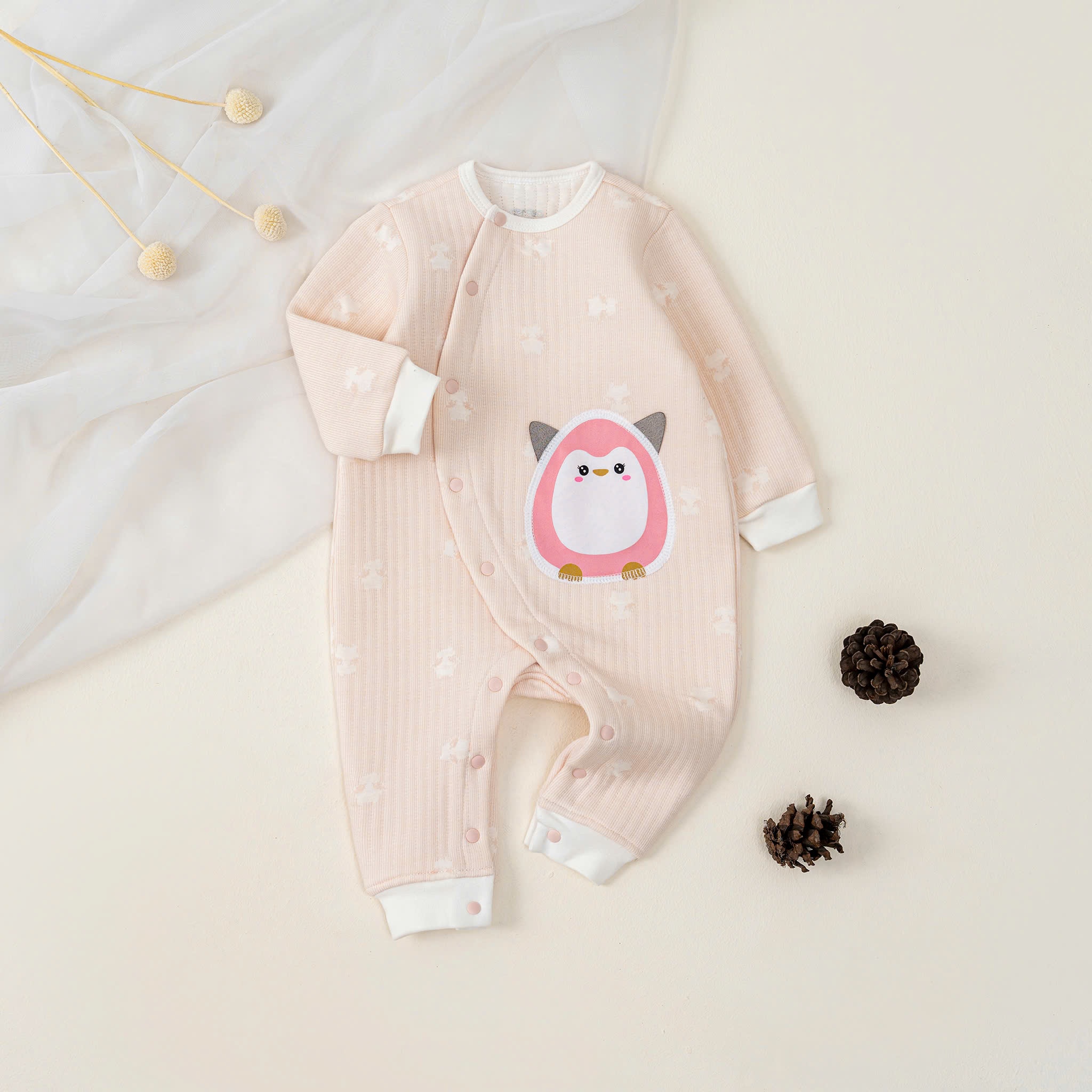 Body SS DT trần bông (0-12M) Hồng
