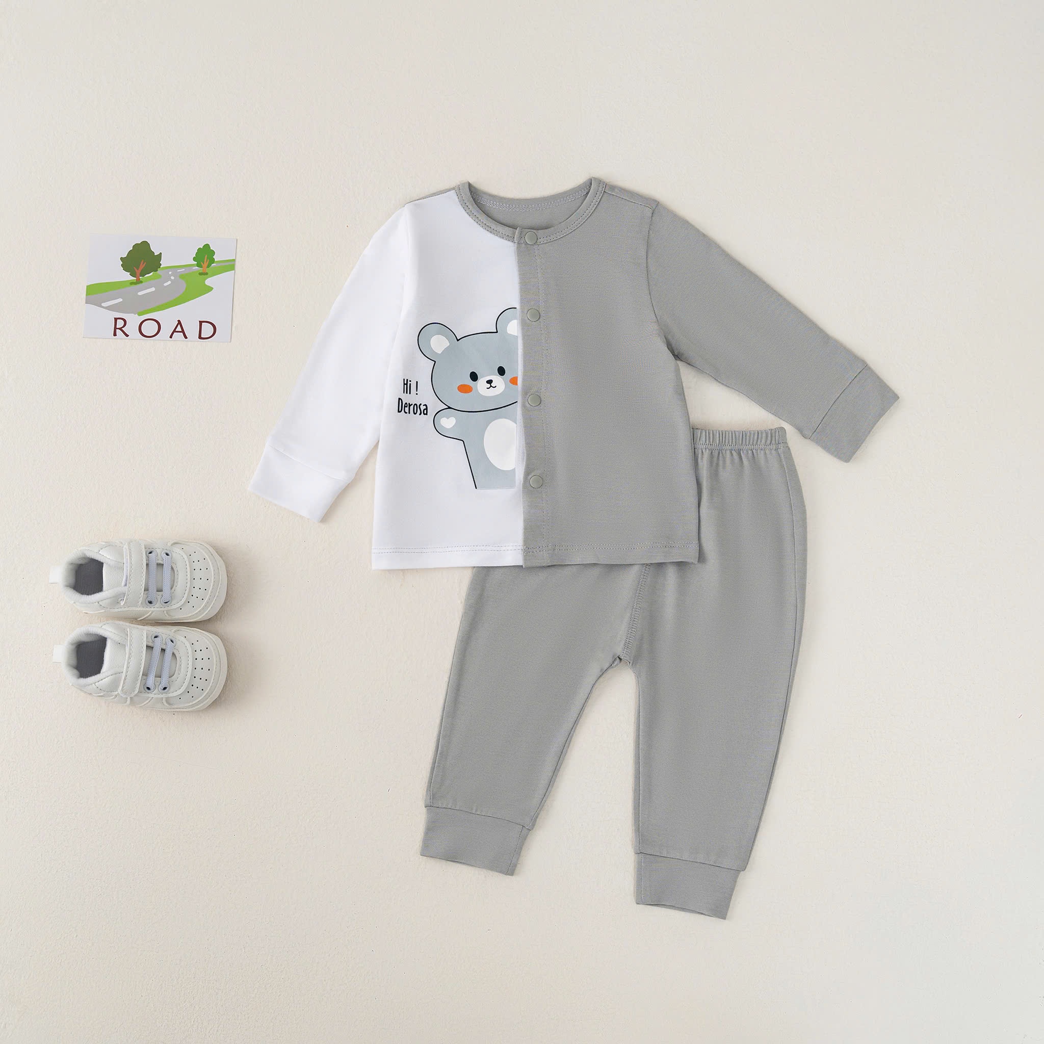 Bộ SS cài giữa DT(0-6M) Xanh