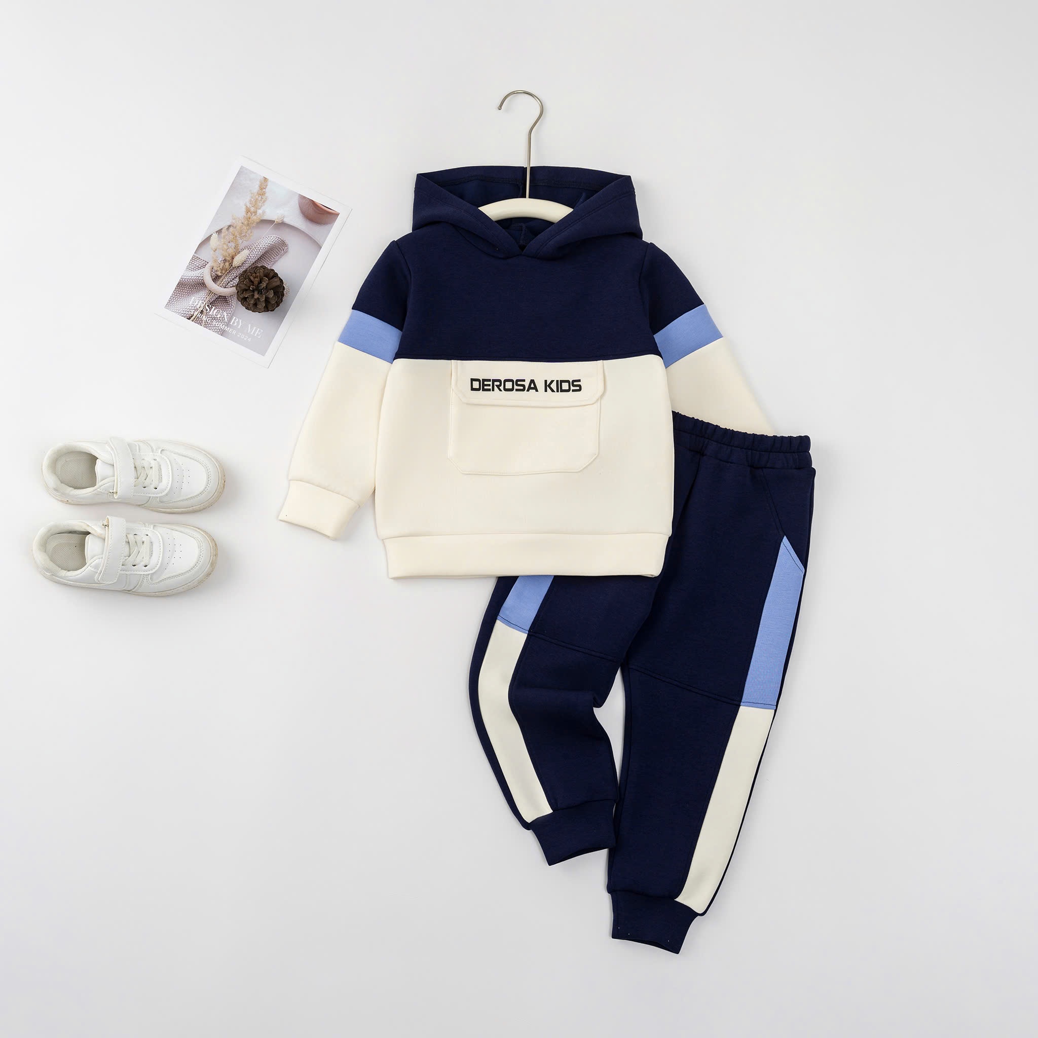Bộ thu đông Hoodie BT (1-4Y) Xanh navy