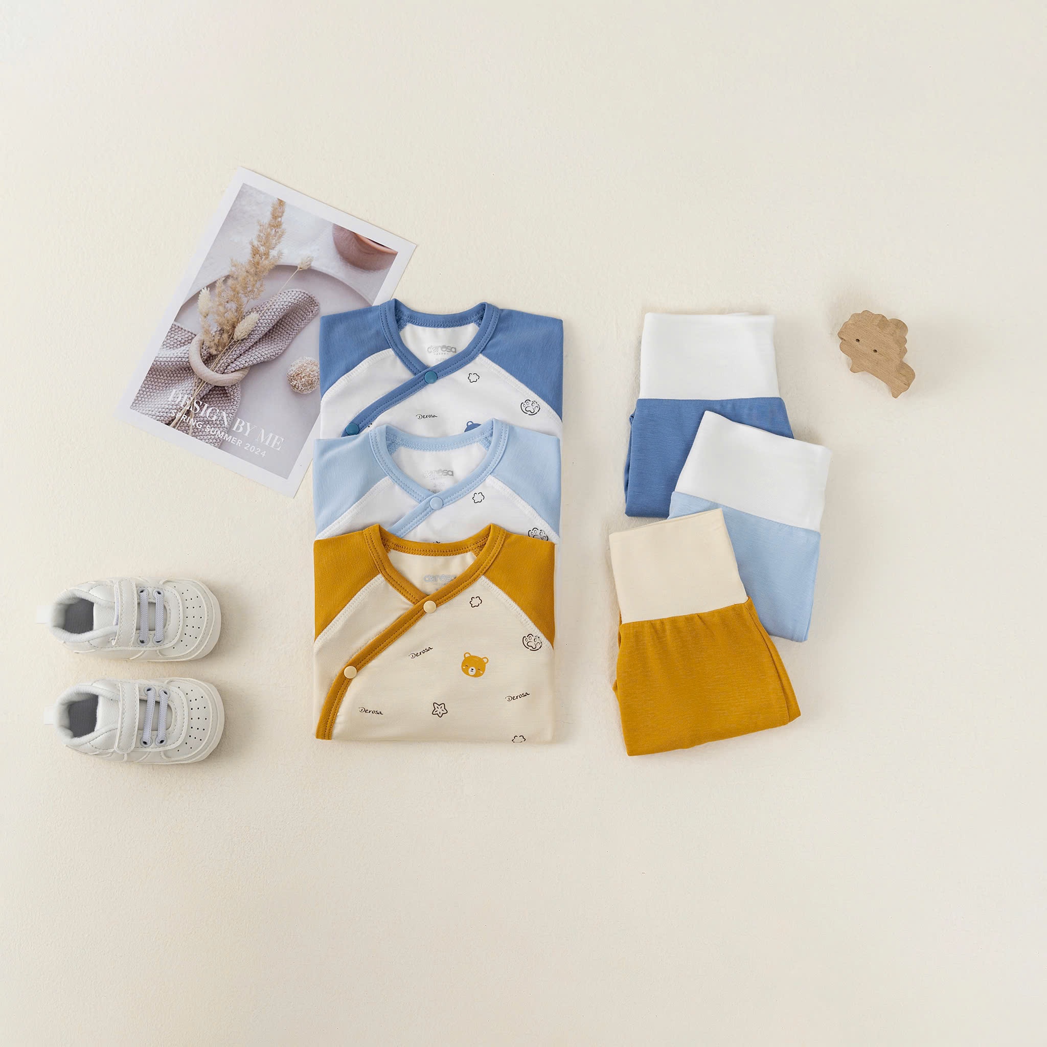 Bộ SS cài lệch BT (0-6M) Vàng
