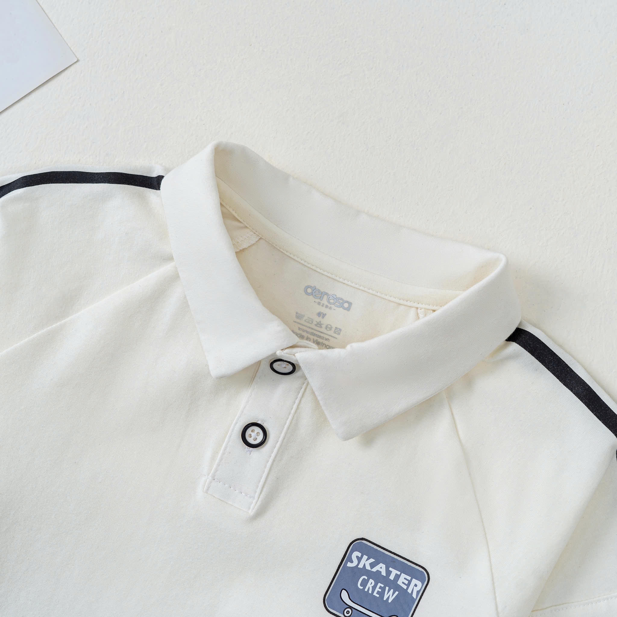 Bộ áo polo DT BT (1-4Y) Ghi