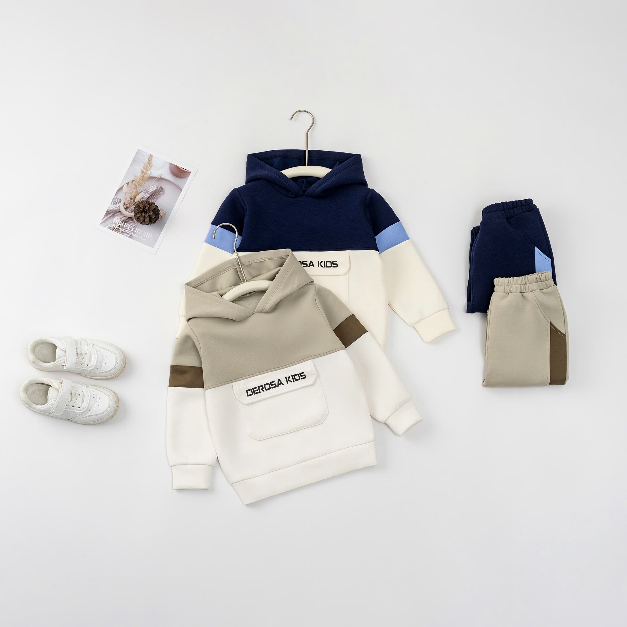 Bộ thu đông Hoodie BT (1-4Y) Xanh navy