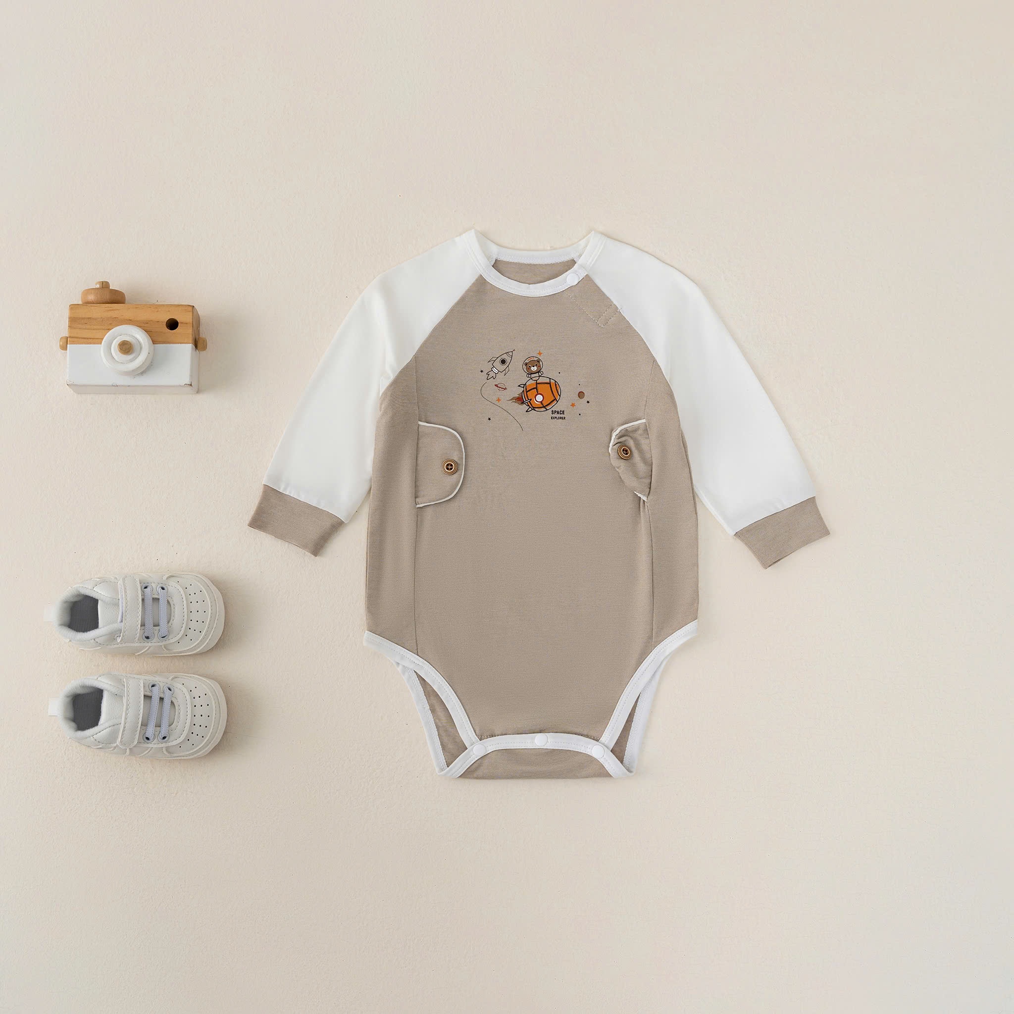 Body chip SS dài tay (3-12M) Xanh