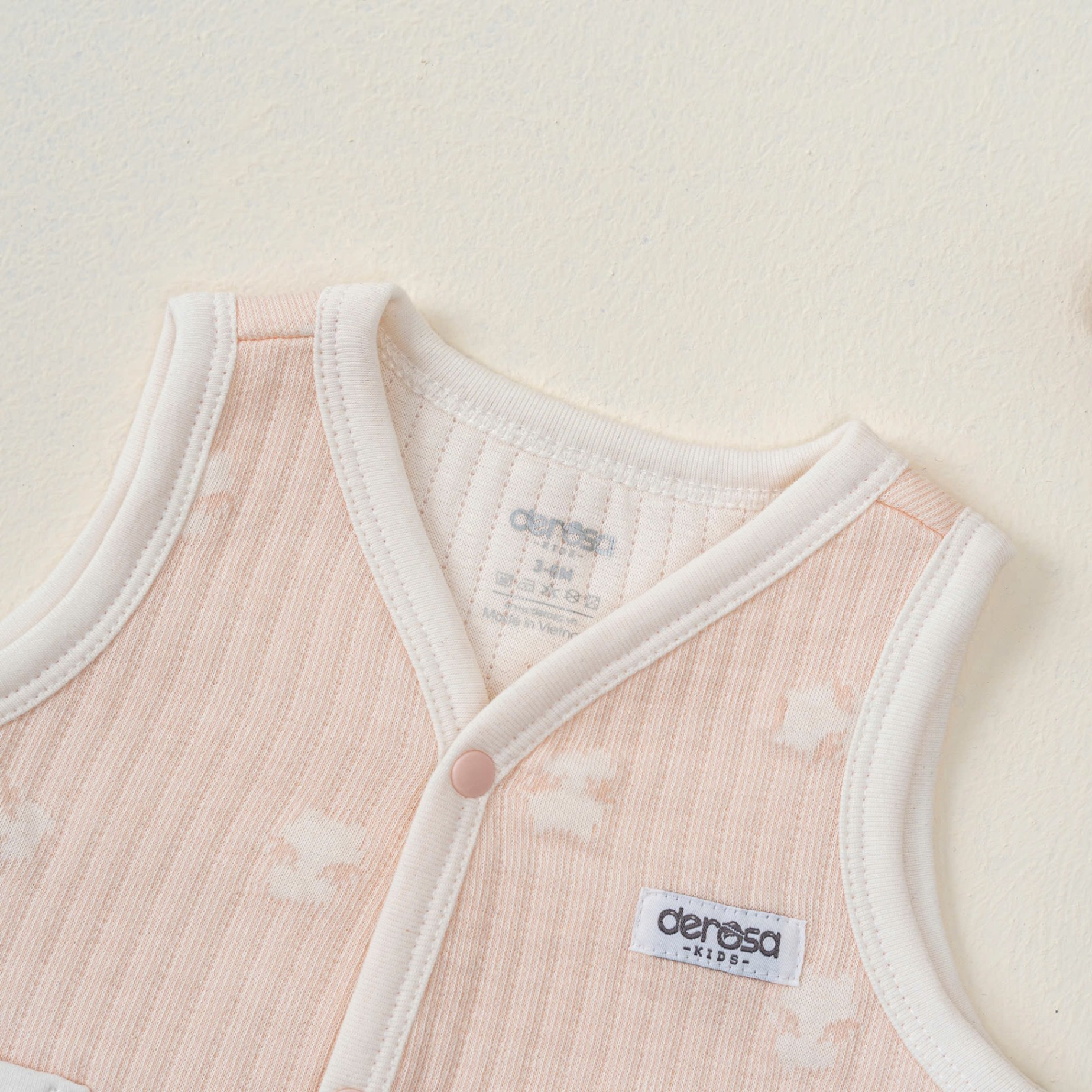 Áo Gile SS trần bông (0-12M) Hồng
