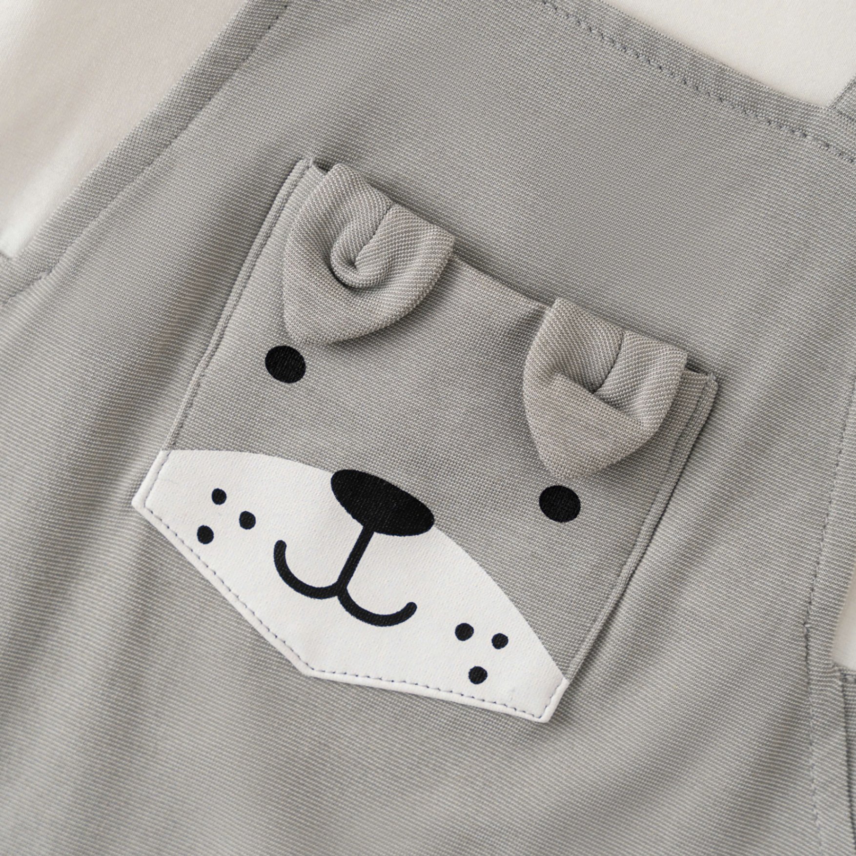 Body dài tay phối yếm BT(3-12M) Nâu