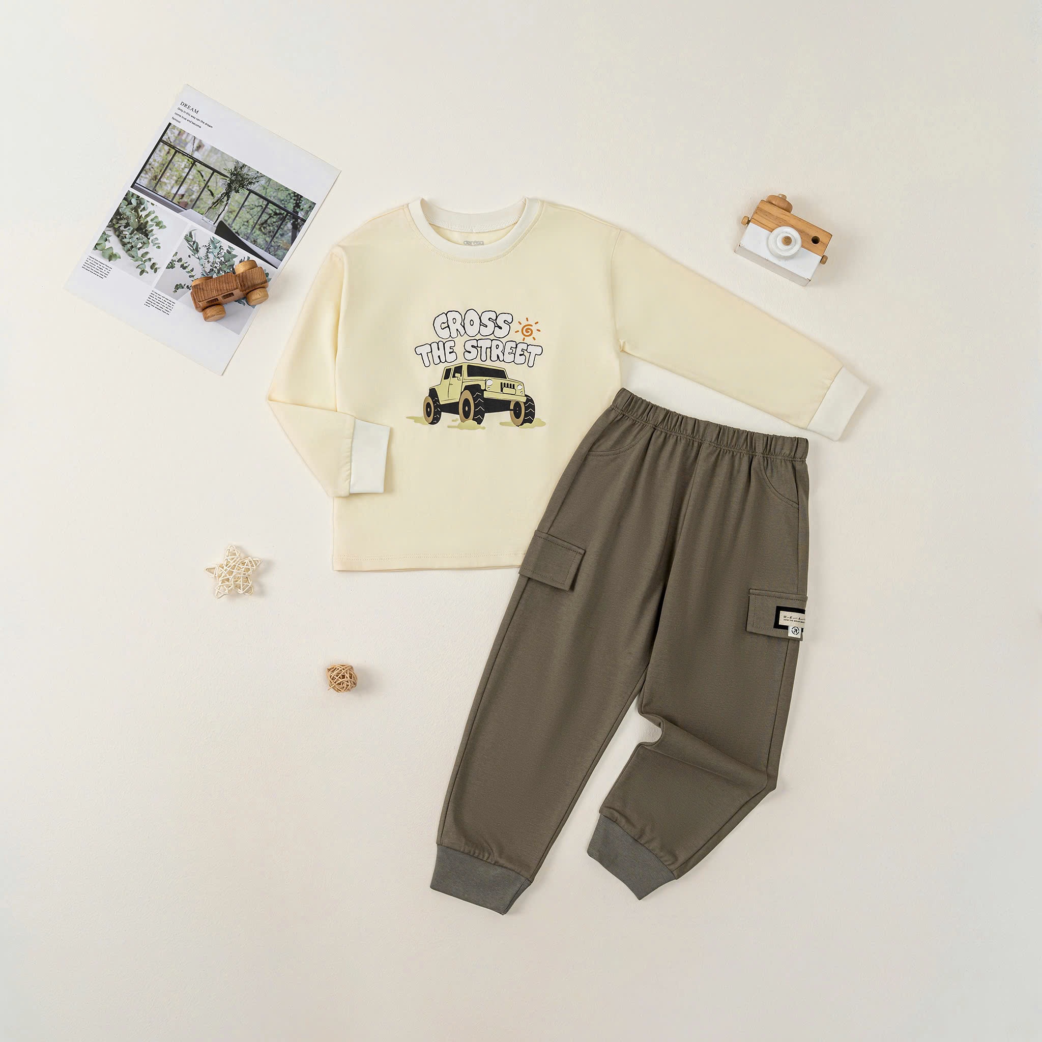 Bộ áo polo DT BT (1-4Y) Trắng