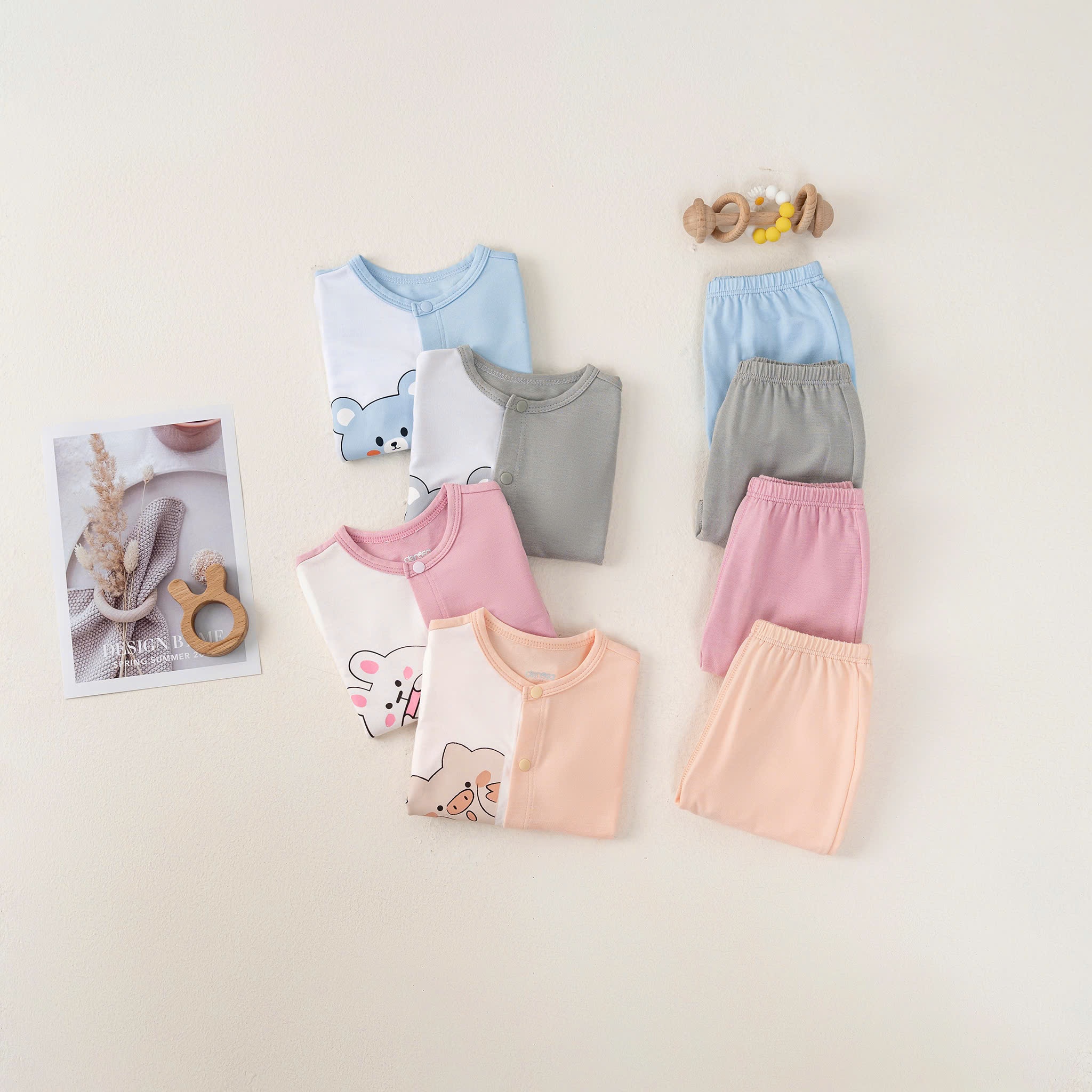 Bộ SS cài giữa DT(0-6M) Xanh