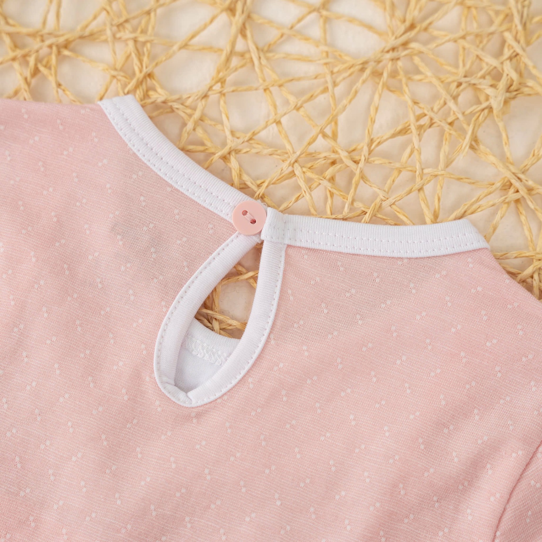 Bộ dài tay cổ sen BG (6-36M) Be
