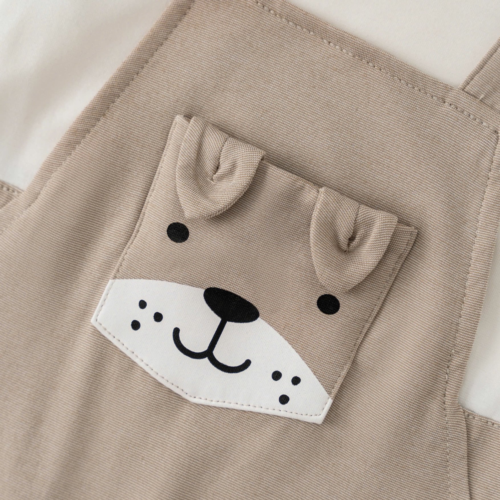 Body dài tay phối yếm BT(3-12M) Nâu