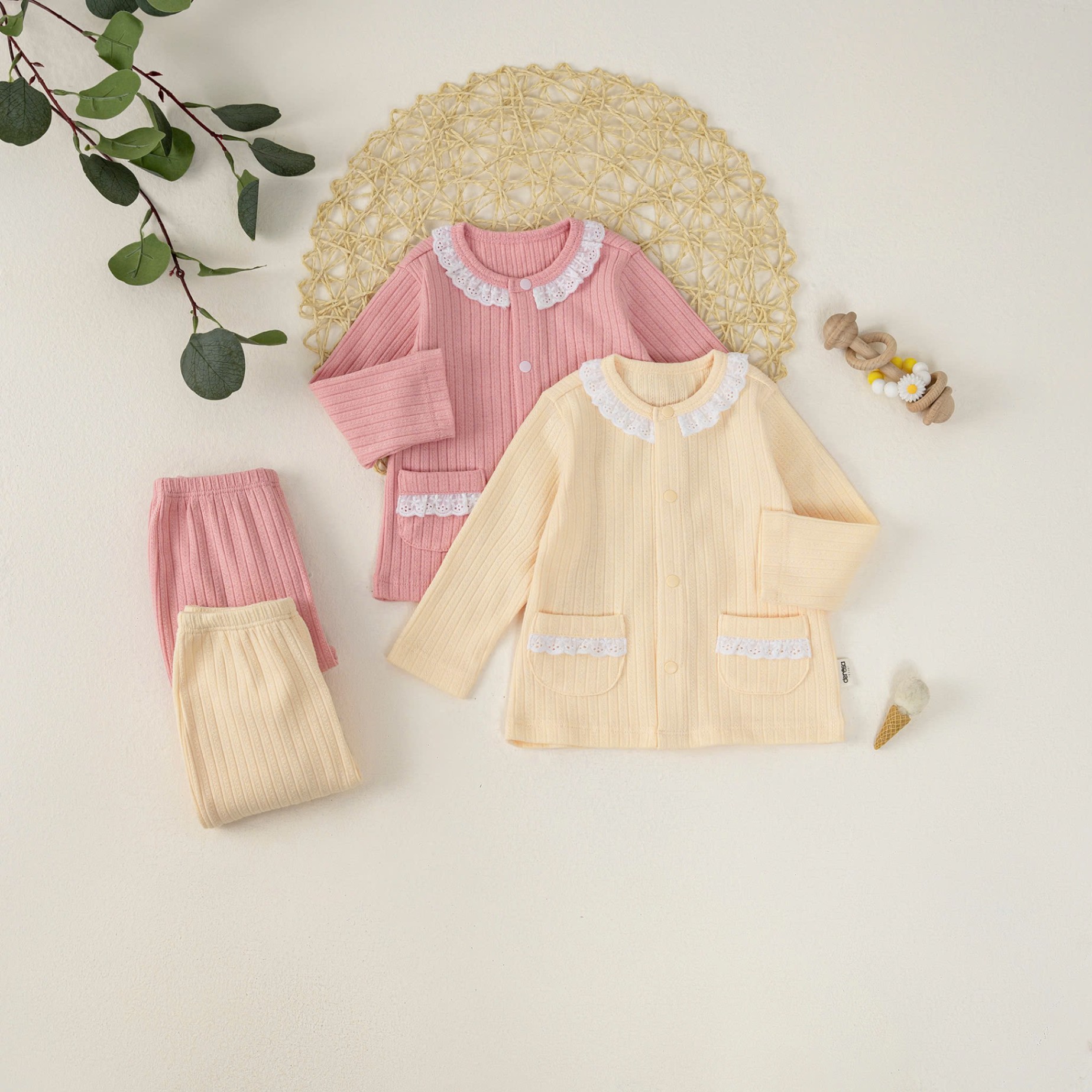 Bộ SS cài giữa DT BG (0-9M) Hồng