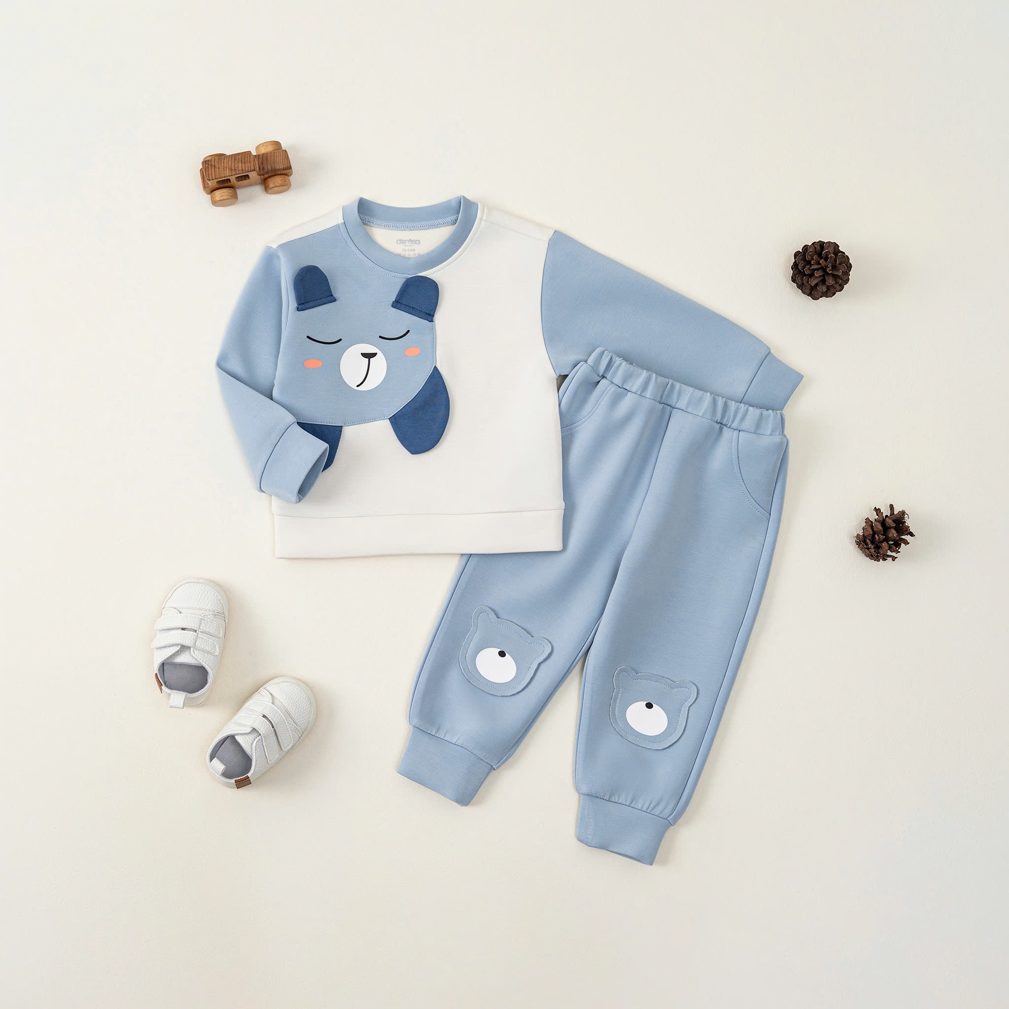 Bộ Thu Đông BT gấu (6-36M) Xanh