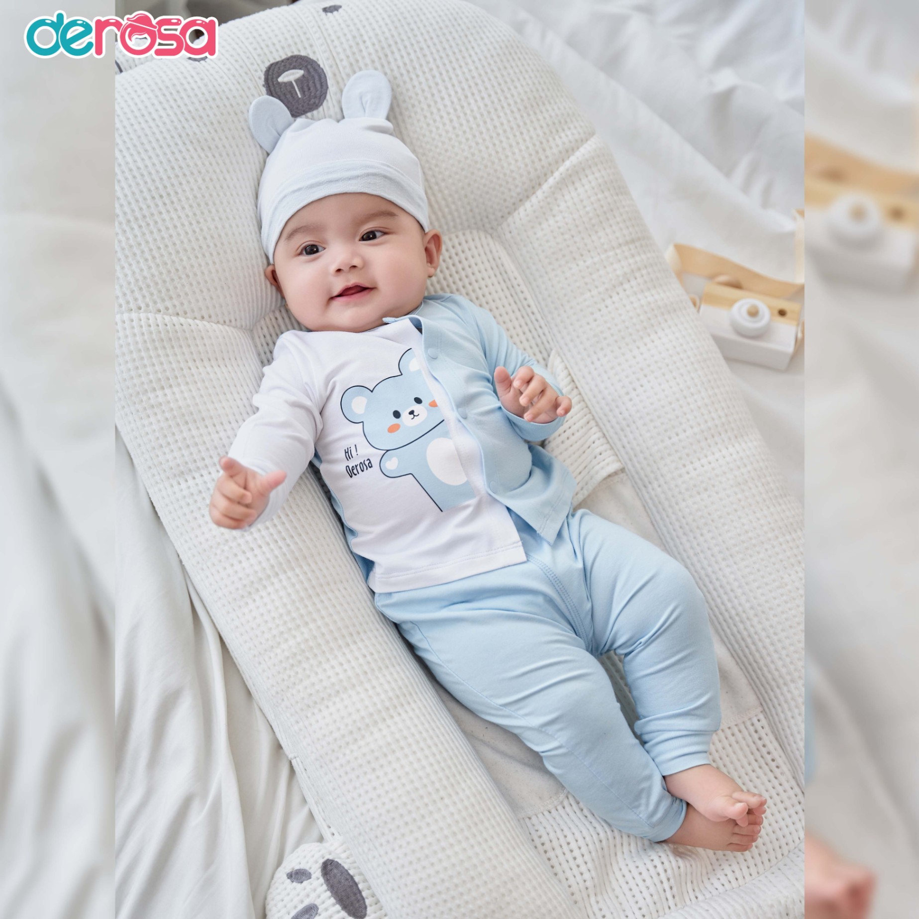 Bộ SS cài giữa DT(0-6M) Xanh