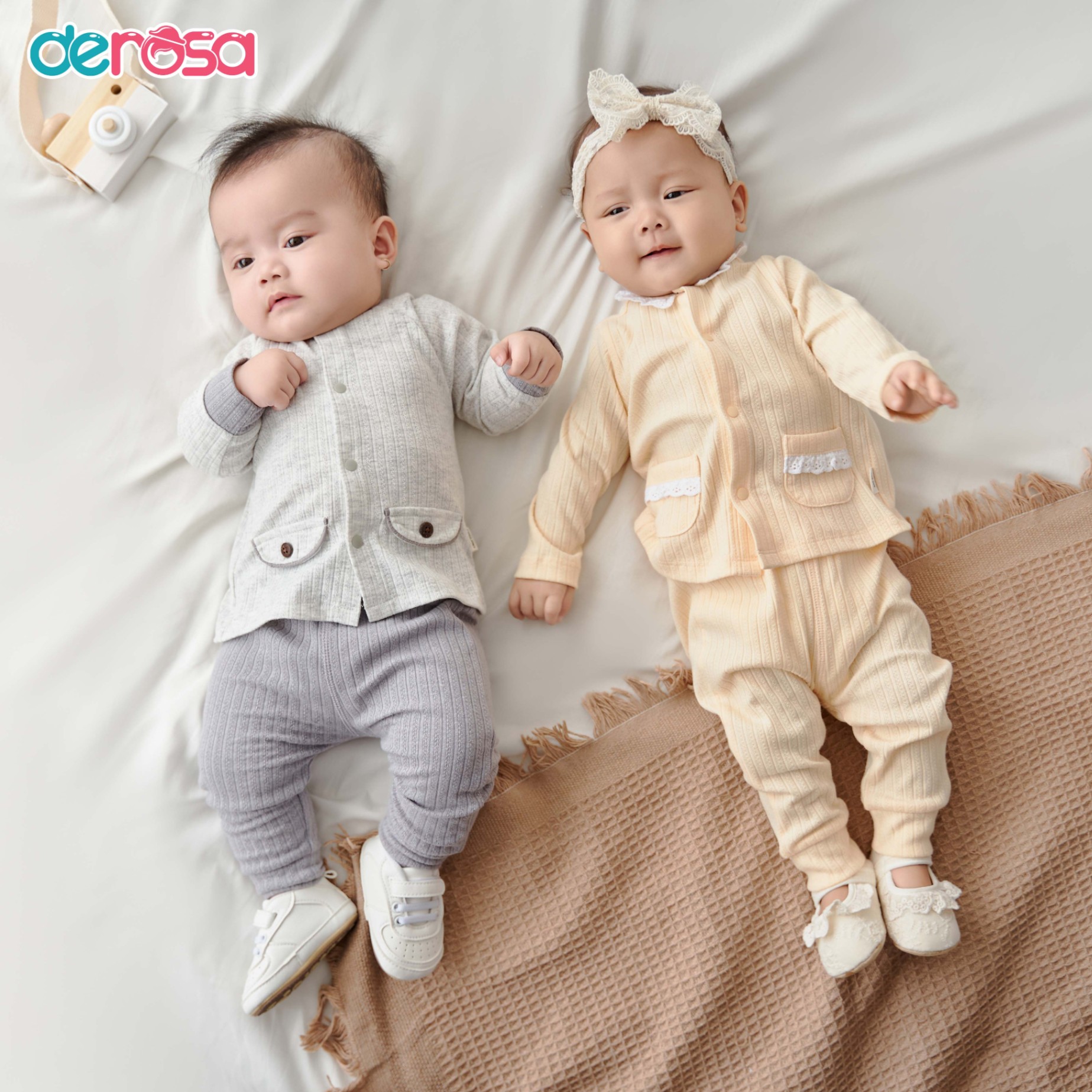 Bộ SS cài giữa DT BT (0-9M) Nâu