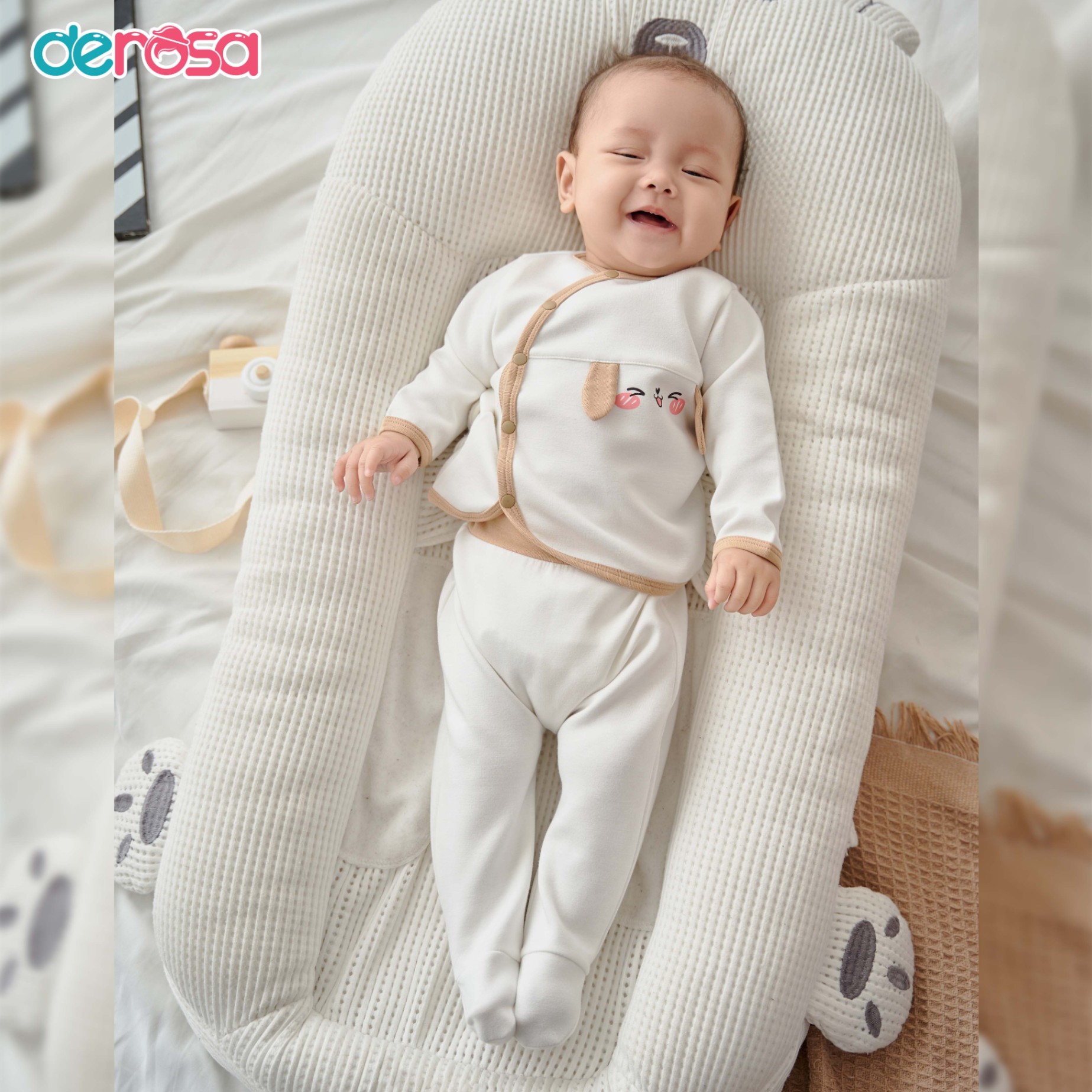 Bộ SS cài lệch DT BG (0-6M) Hồng