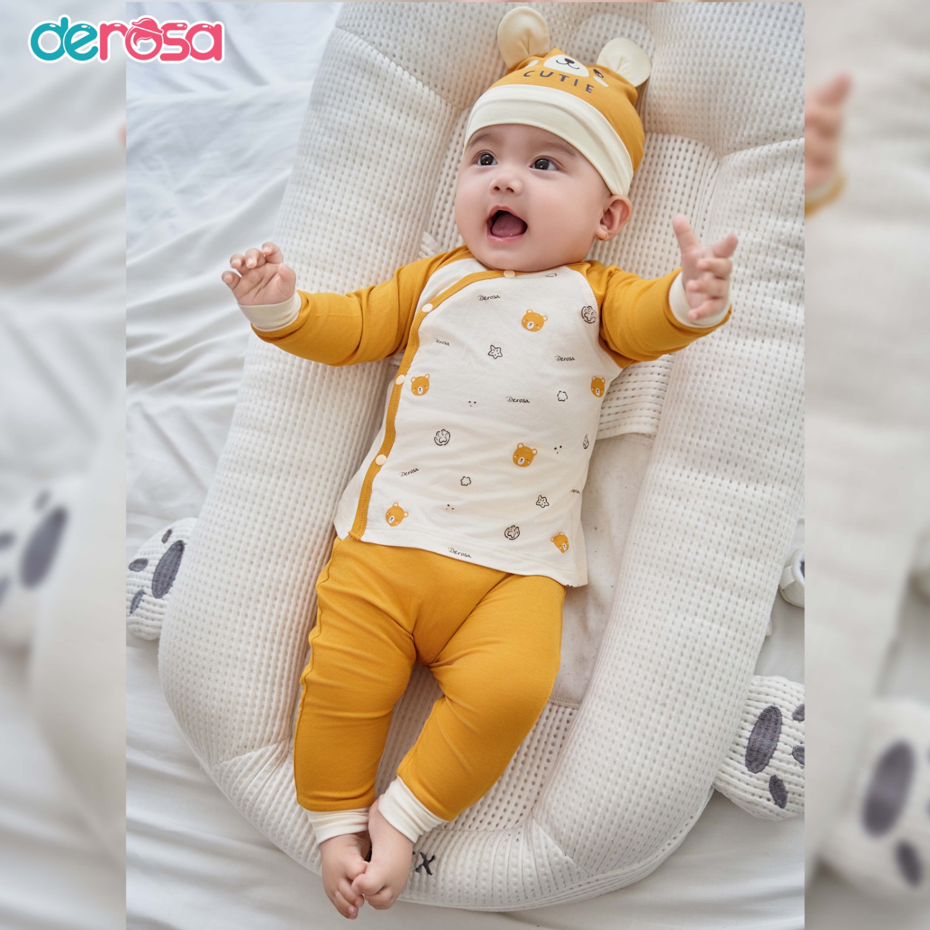 Bộ SS cài lệch BT (0-6M) Vàng