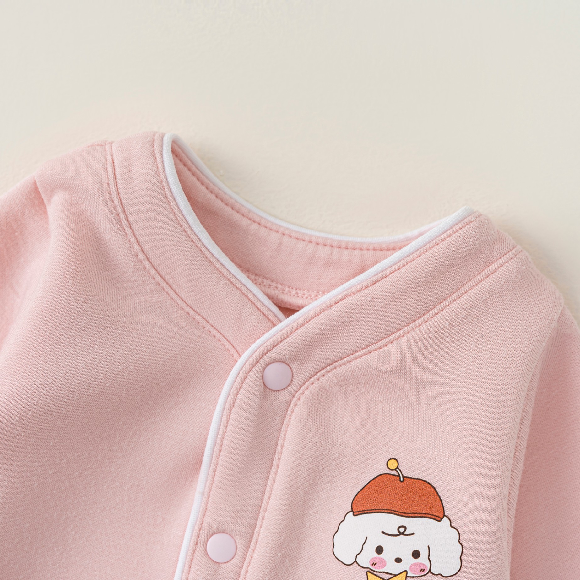 Bộ SS cài giữa DT (0-6M) Trắng