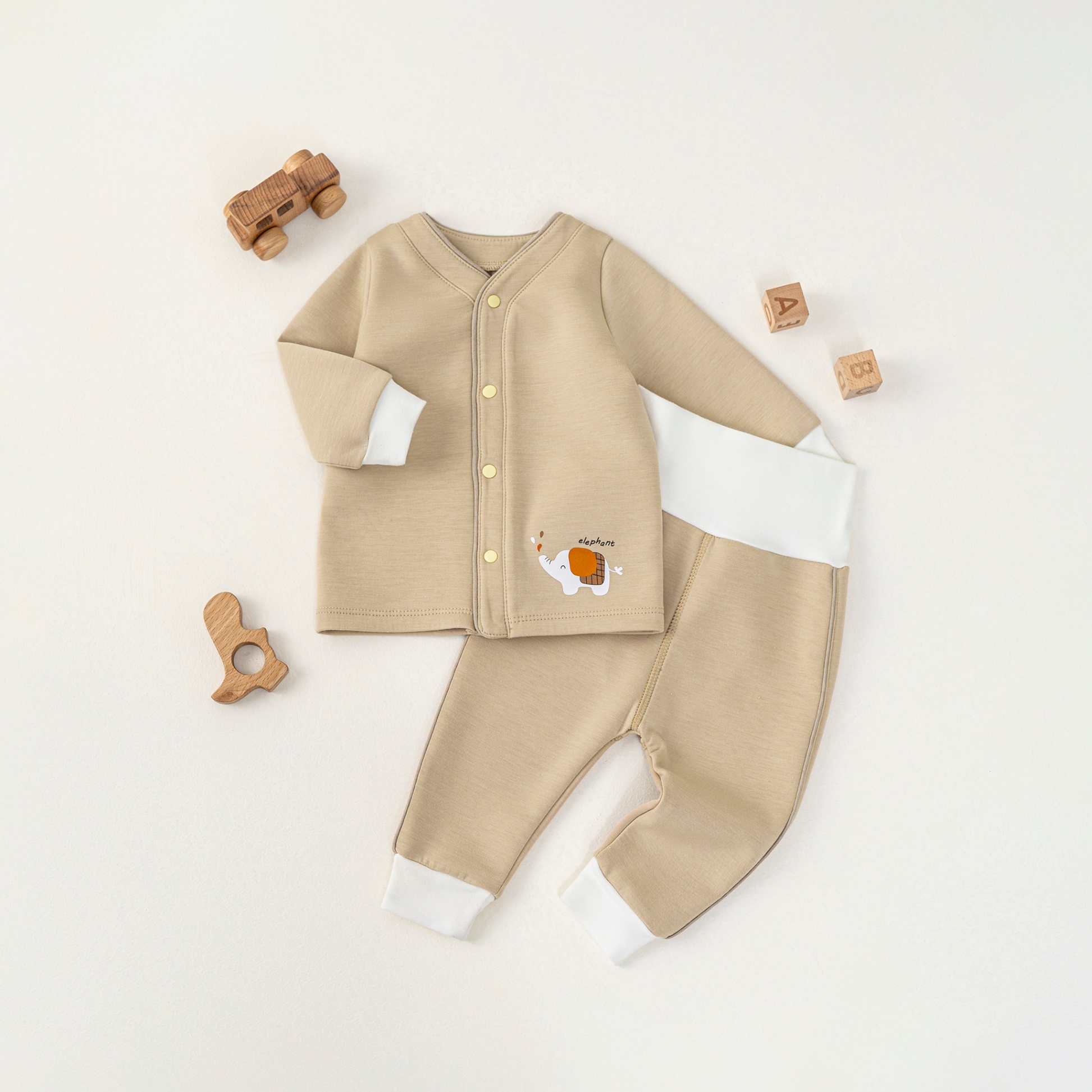 Bộ SS cài giữa DT (0-6M) Trắng