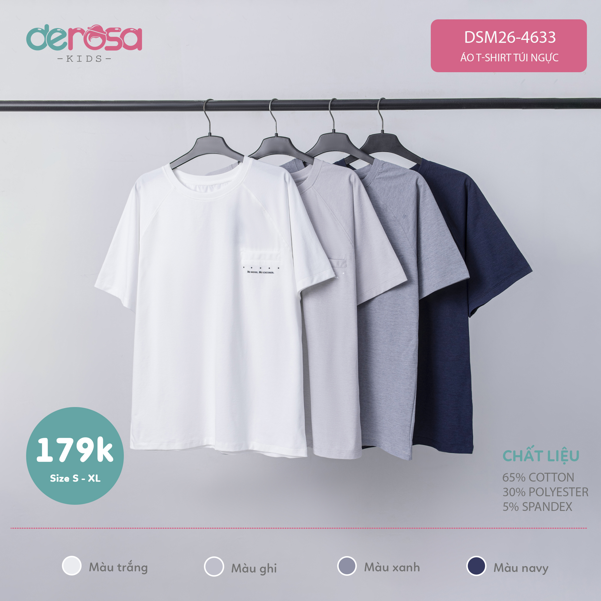 ÁO T-SHIRT TÚI NGỰC (S-XL)