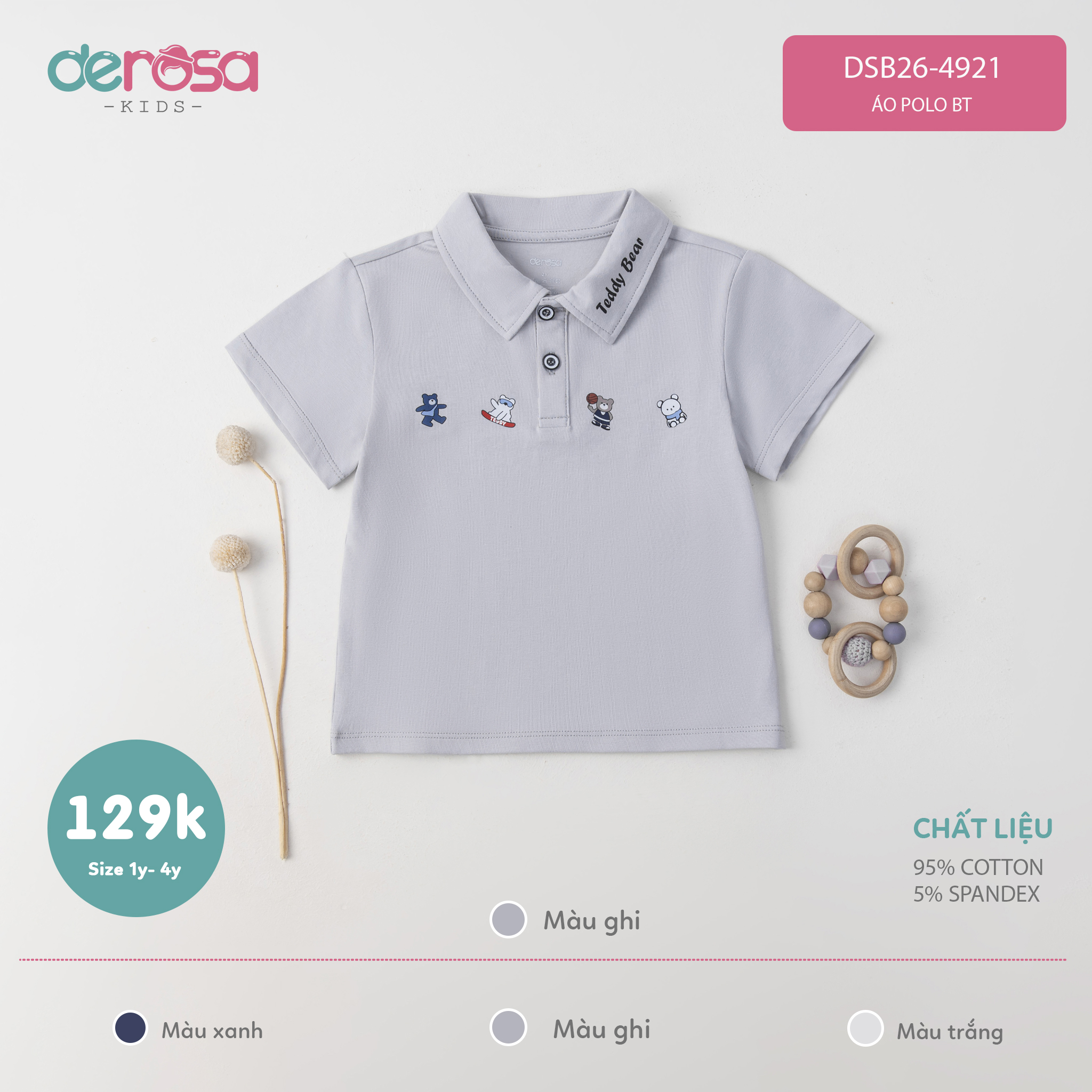 Áo Polo Bt (1-4Y) - Xanh