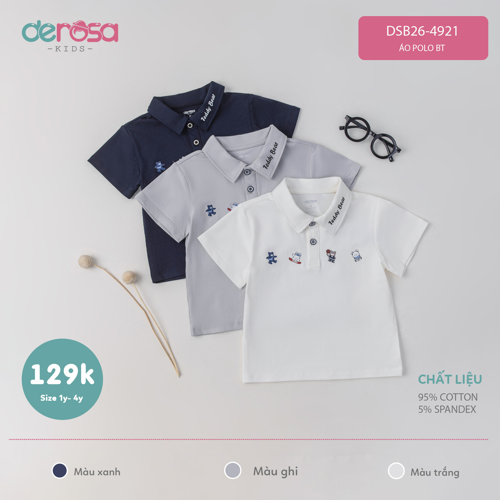 Áo Polo Bt (1-4Y) - Xanh