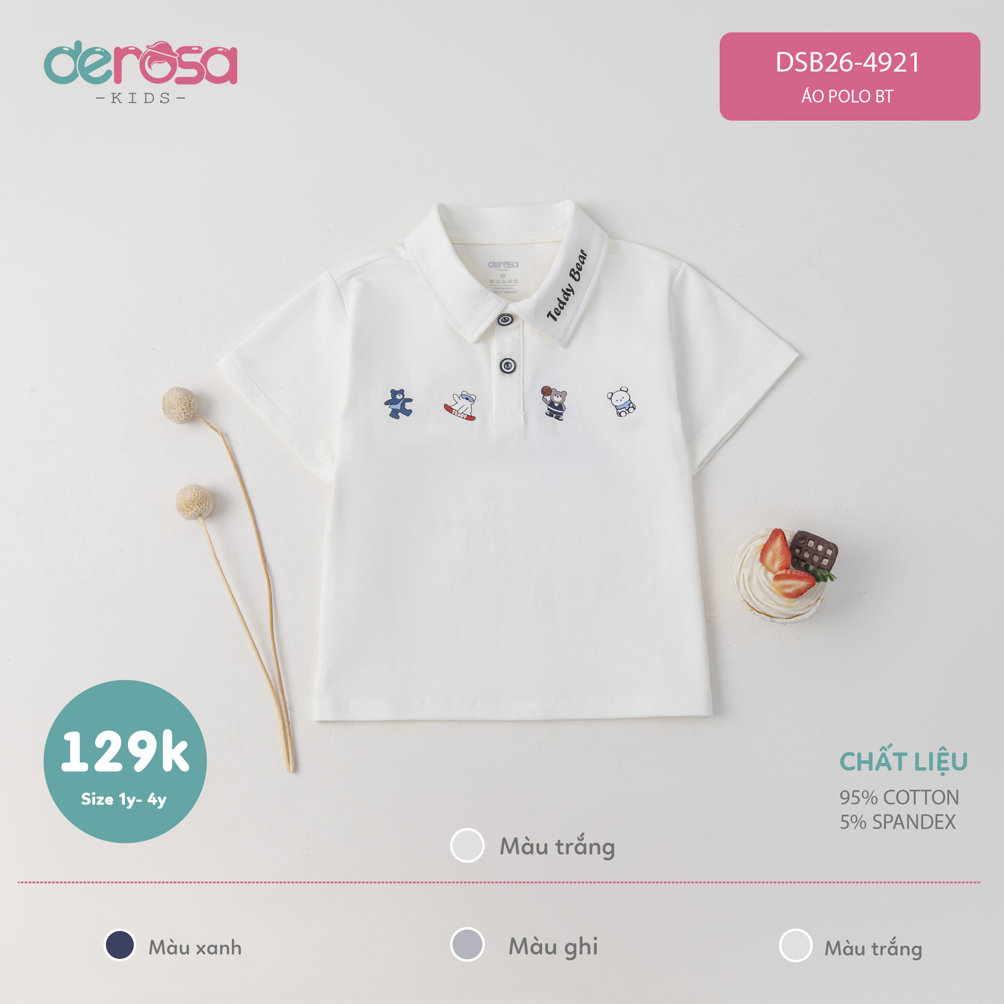 Áo Polo Bt (1-4Y) - Xanh