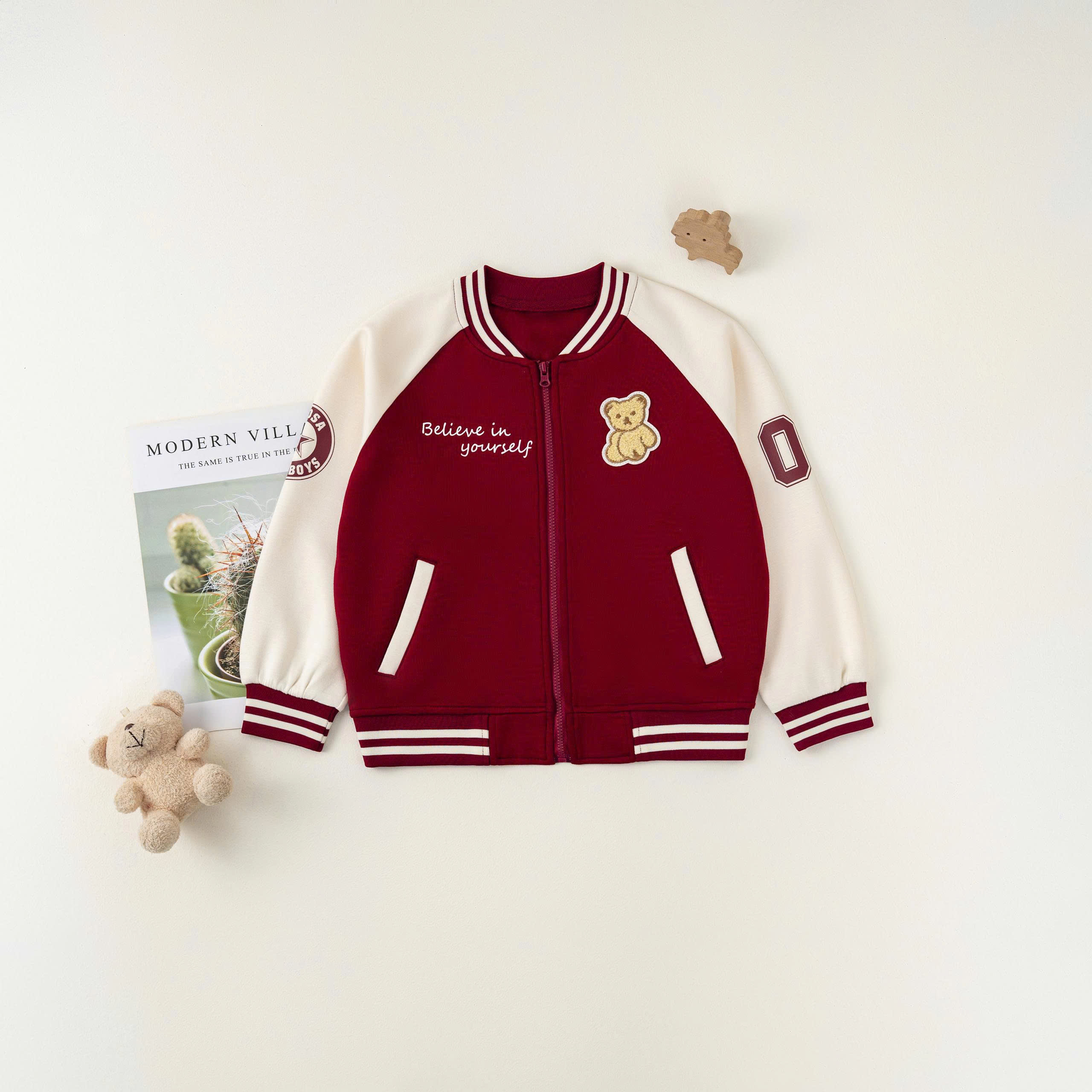 Áo khoác Bomber (1-4Y) Đỏ