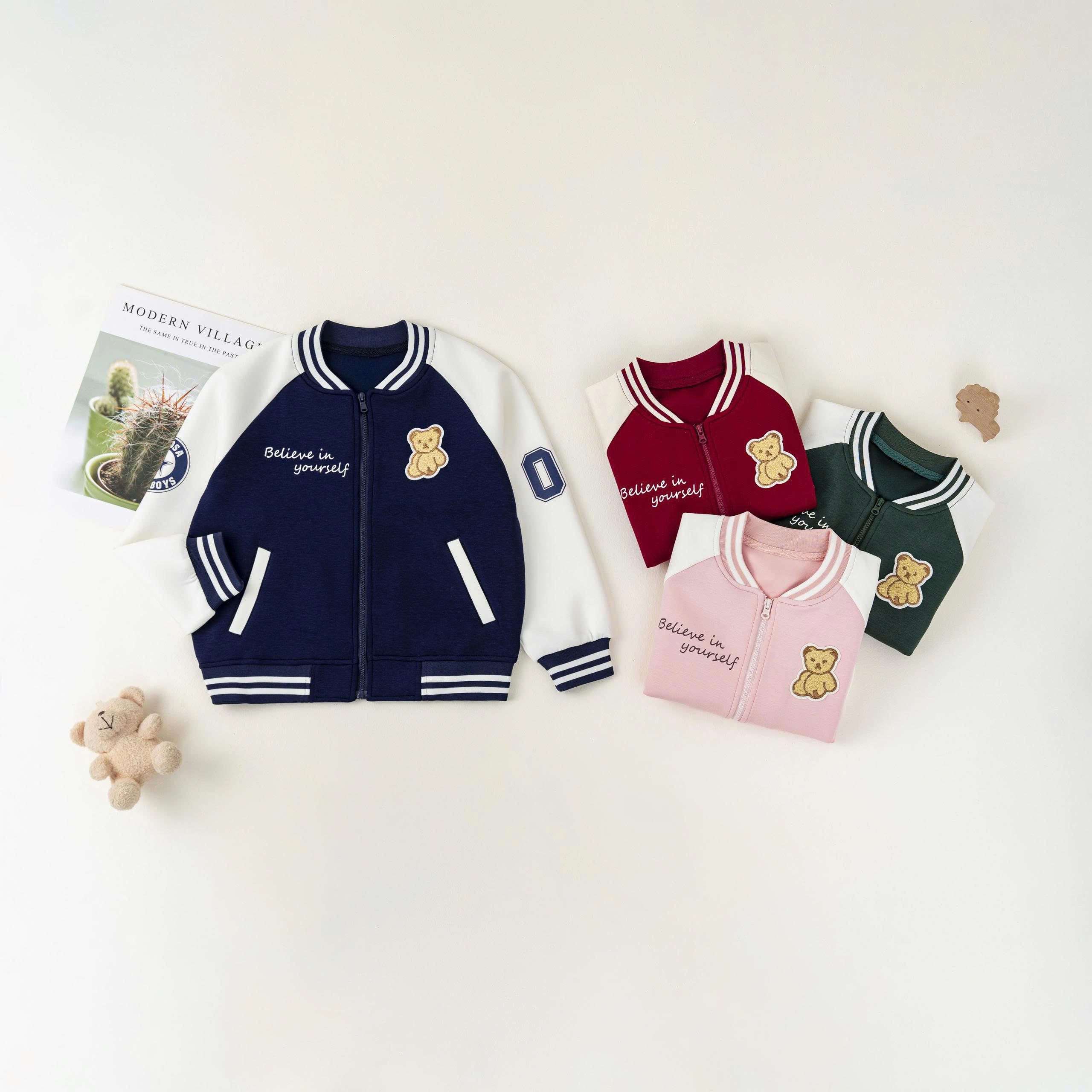Áo khoác Bomber (1-4Y) Đỏ