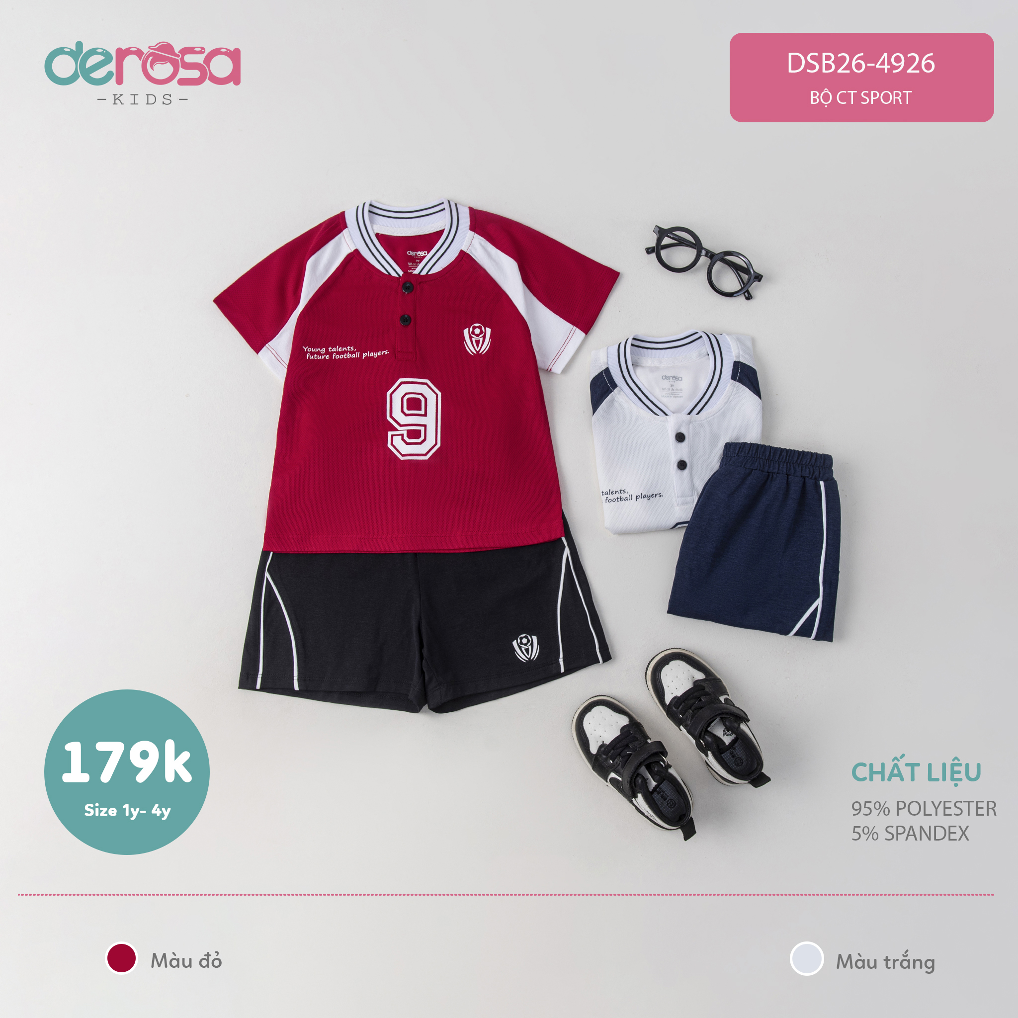 Bộ CT Sport (1-4Y) - Trắng