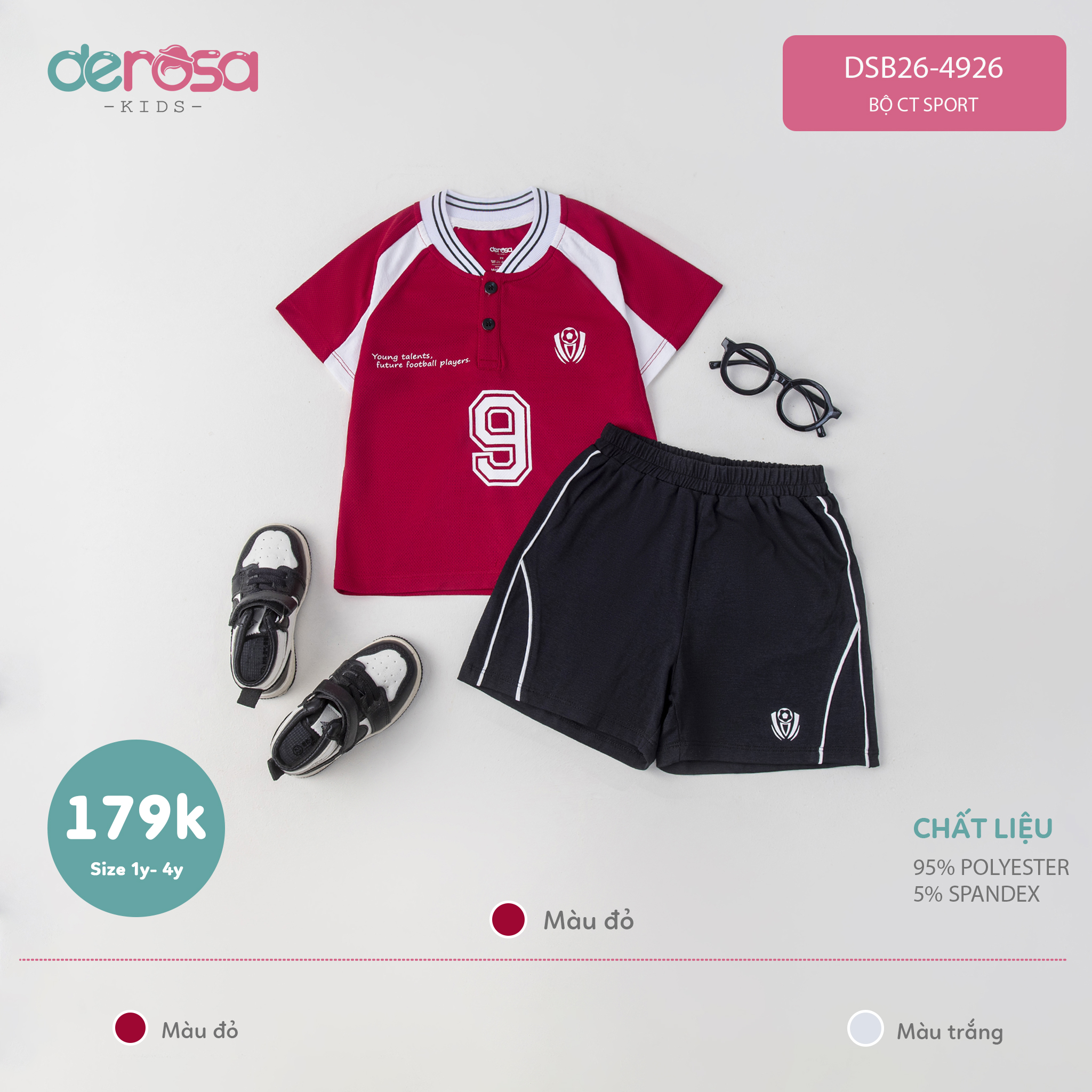 Bộ CT Sport (1-4Y) - Trắng