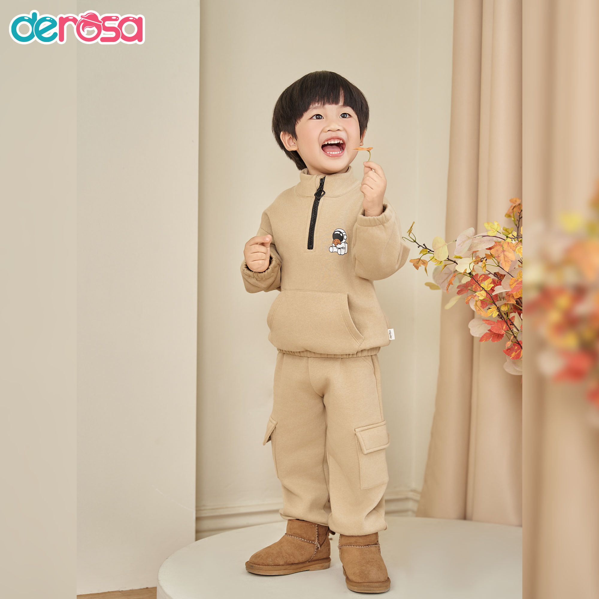 Bộ Thu Đông BT phi hành gia (1-4Y) Nâu be