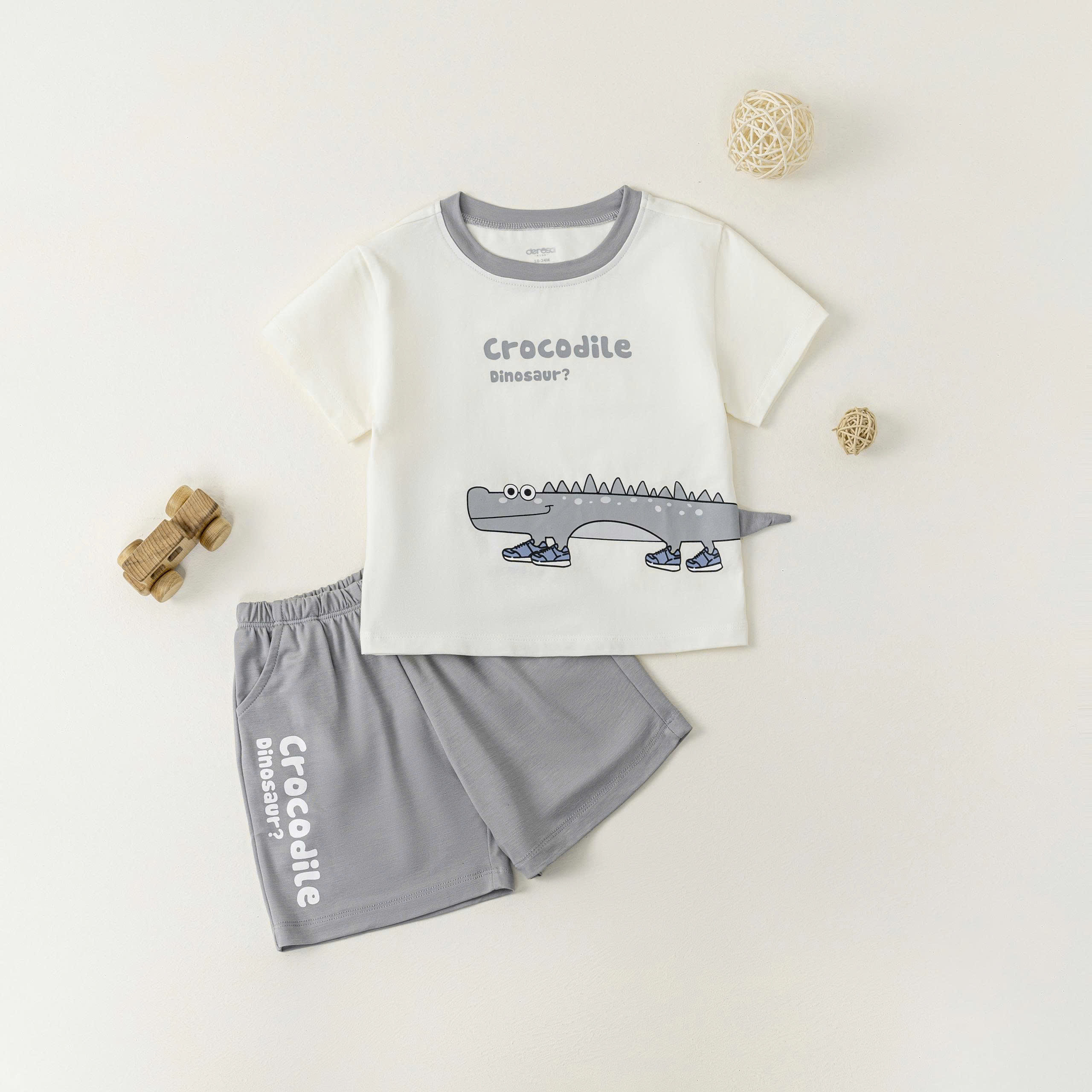 Bộ cộc tay Croco (6-36M) Xanh
