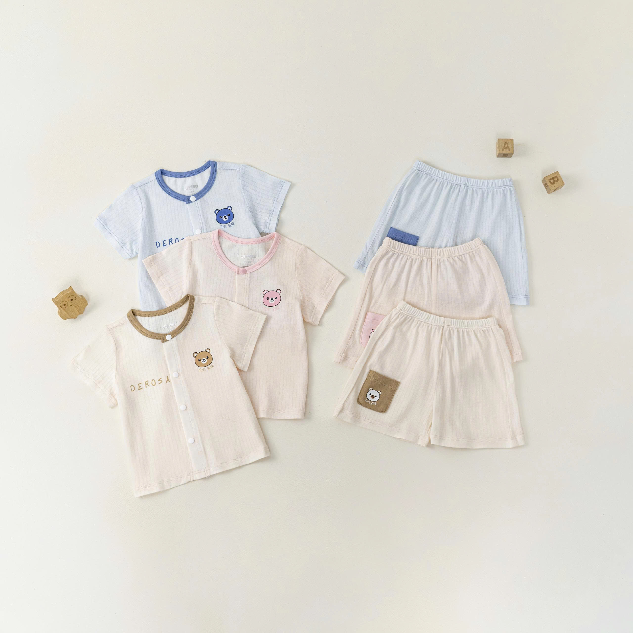 Bộ cộc tay ss (0-6M) Hồng